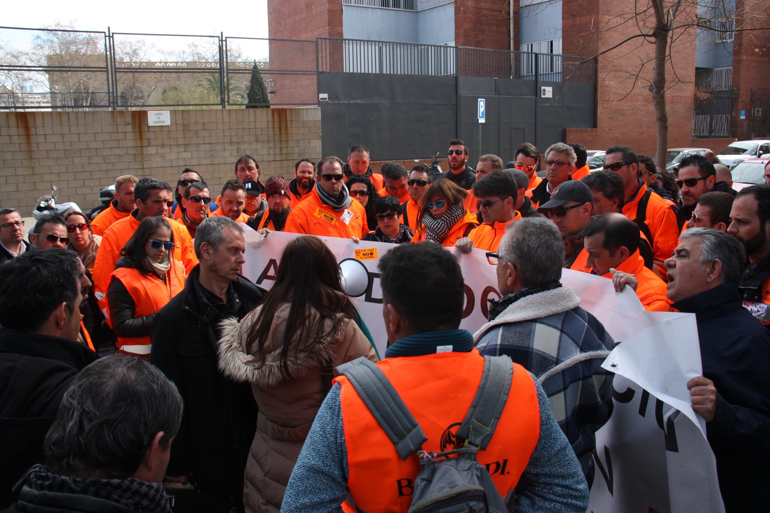 Una de les concentracions dels treballadors de la planta de Bacardí