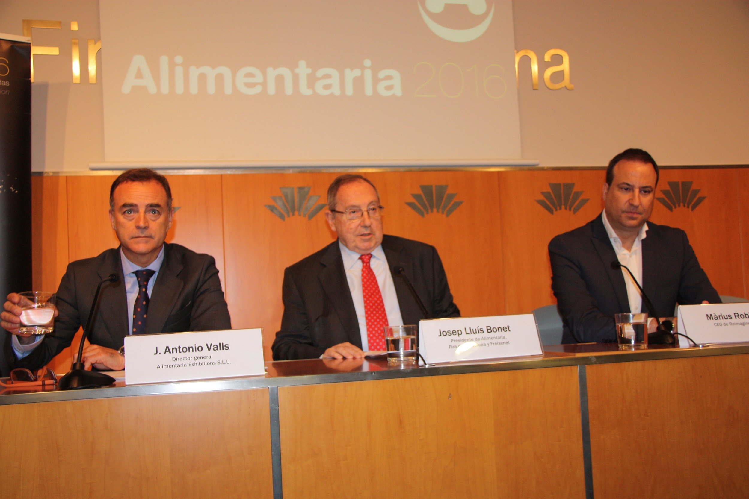 Antoni Valls, director general d'Alimentària i Josep Lluís Bonet, president d'Alimentària