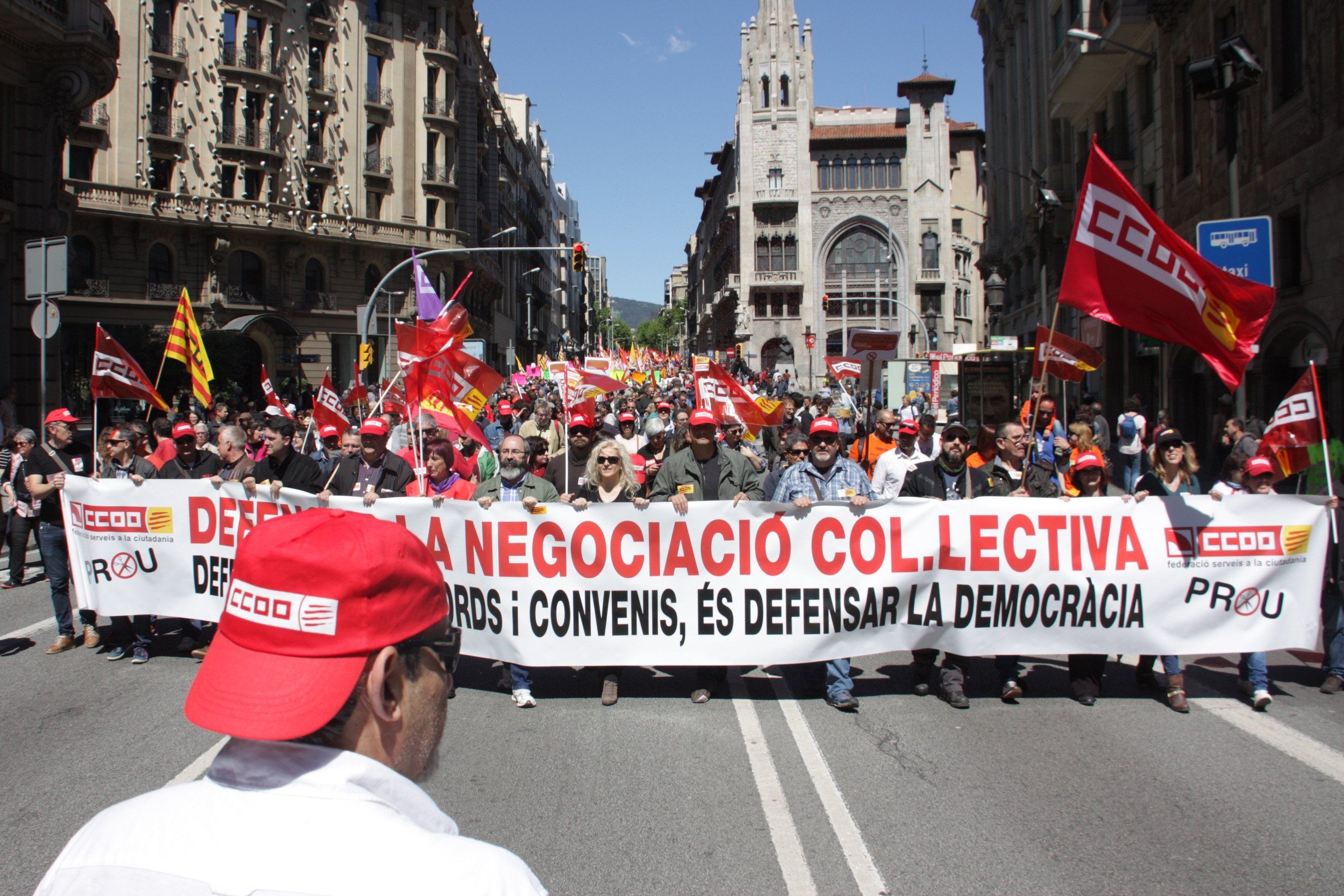 Un any més, els sindicats han sortit al carrer per commemorar el Dia del Treballador