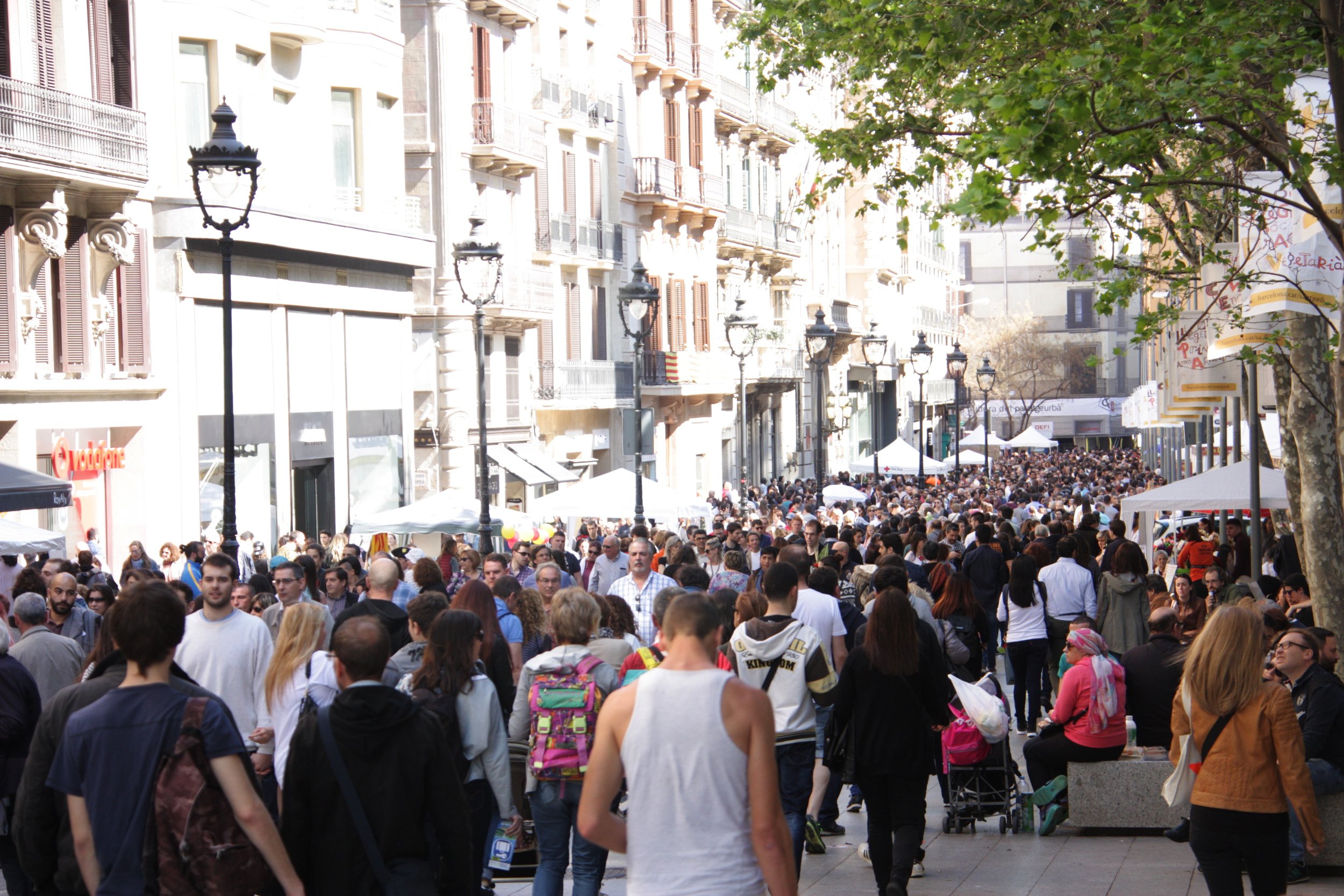 La calle comercial del Portal de Àngel de Barcelona