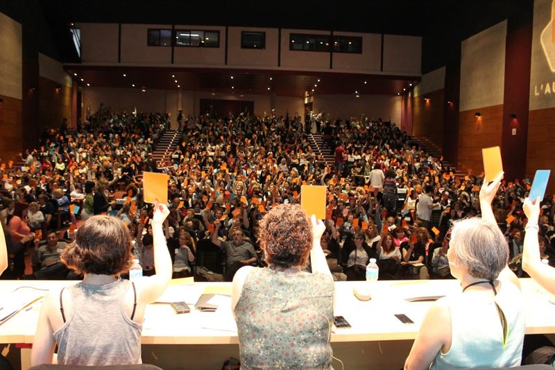 Imatge de la darrera assemblea de la cooperativa Suara