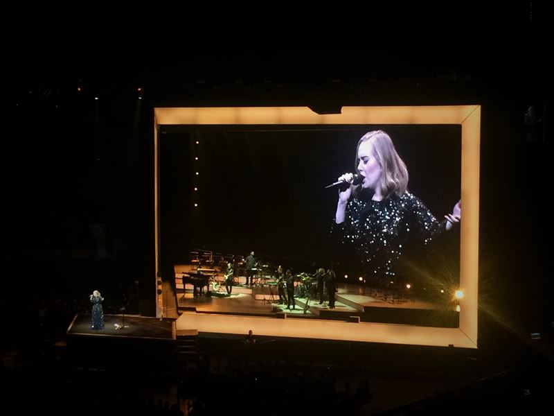 Adele durant un dels concerts que va realitzar al Palau Sant Jordi