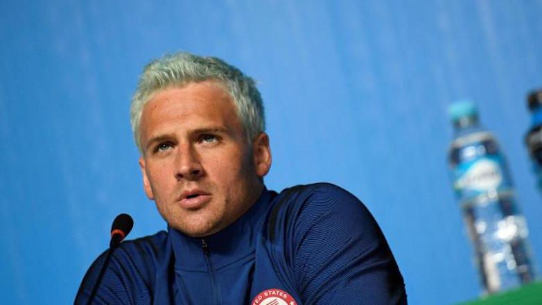 El nedador Ryan Lochte durant una de les rodes de premsa dels JJOO 2016