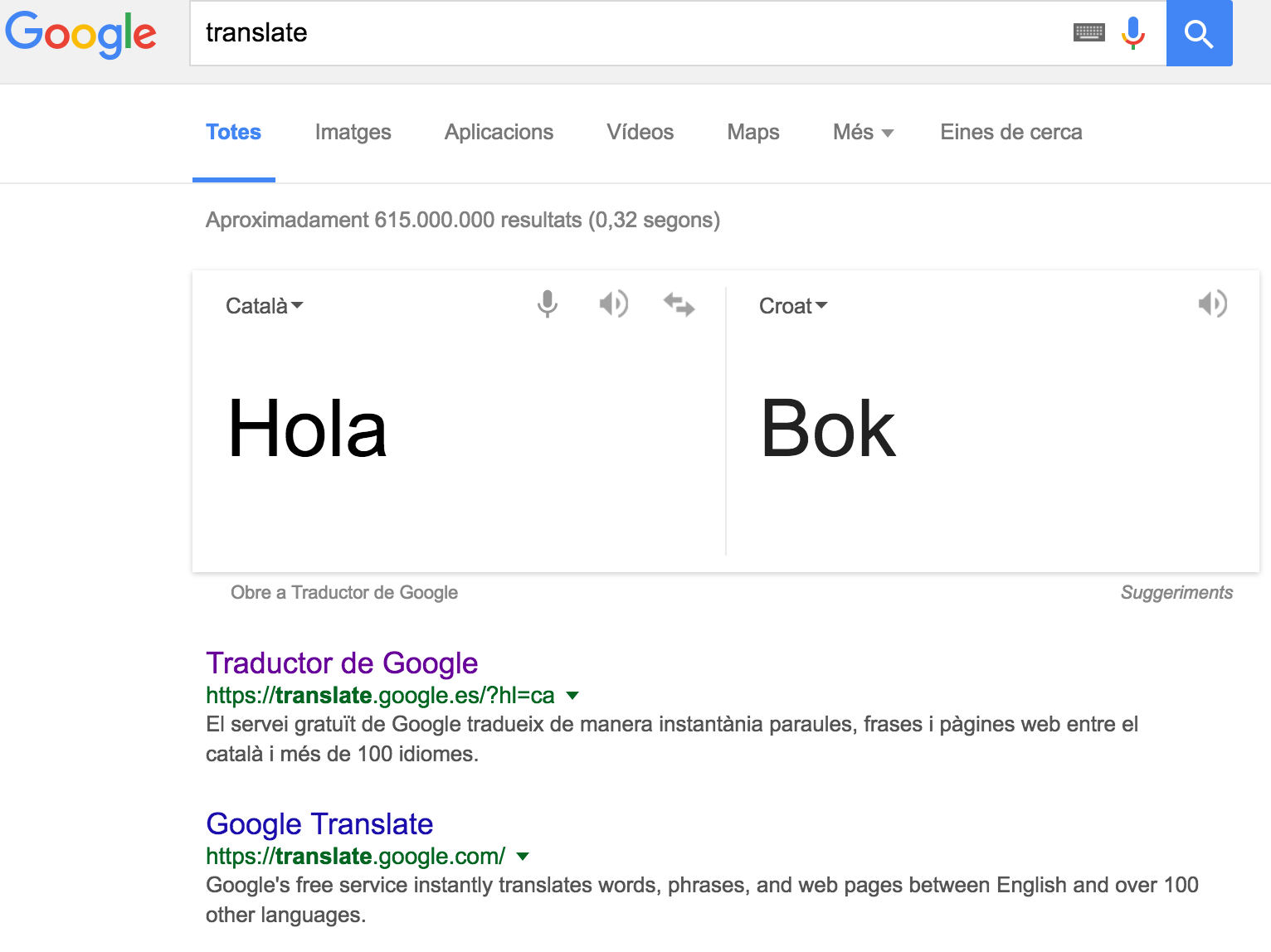 Catalanofobia en el traductor de Google: ¿qué responde a me siento catalán ?