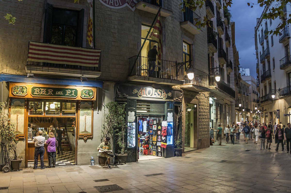 Botigues al barri gòtic de Barcelona