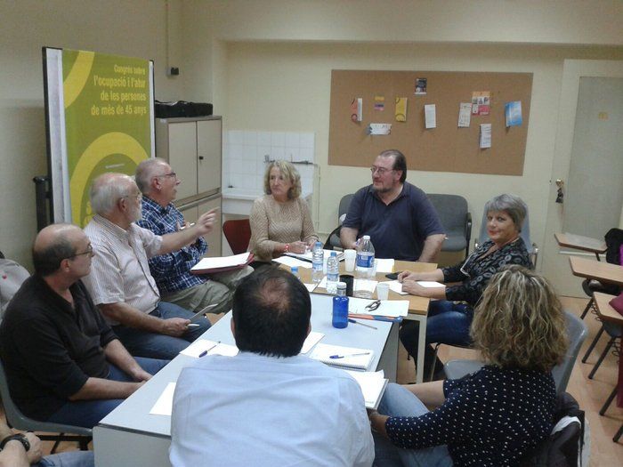 Reunió de l'entitat ASSAT 50, membre de CODEMA 45 i presidida per Maria Hilda López