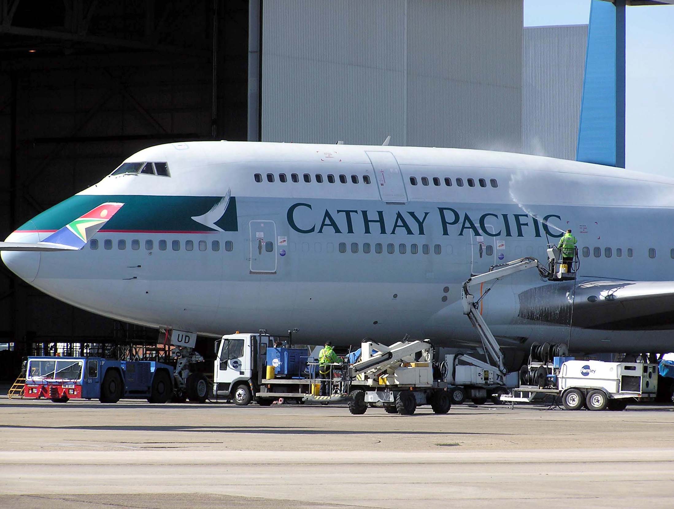 Un dels avions de Cathay Pacific