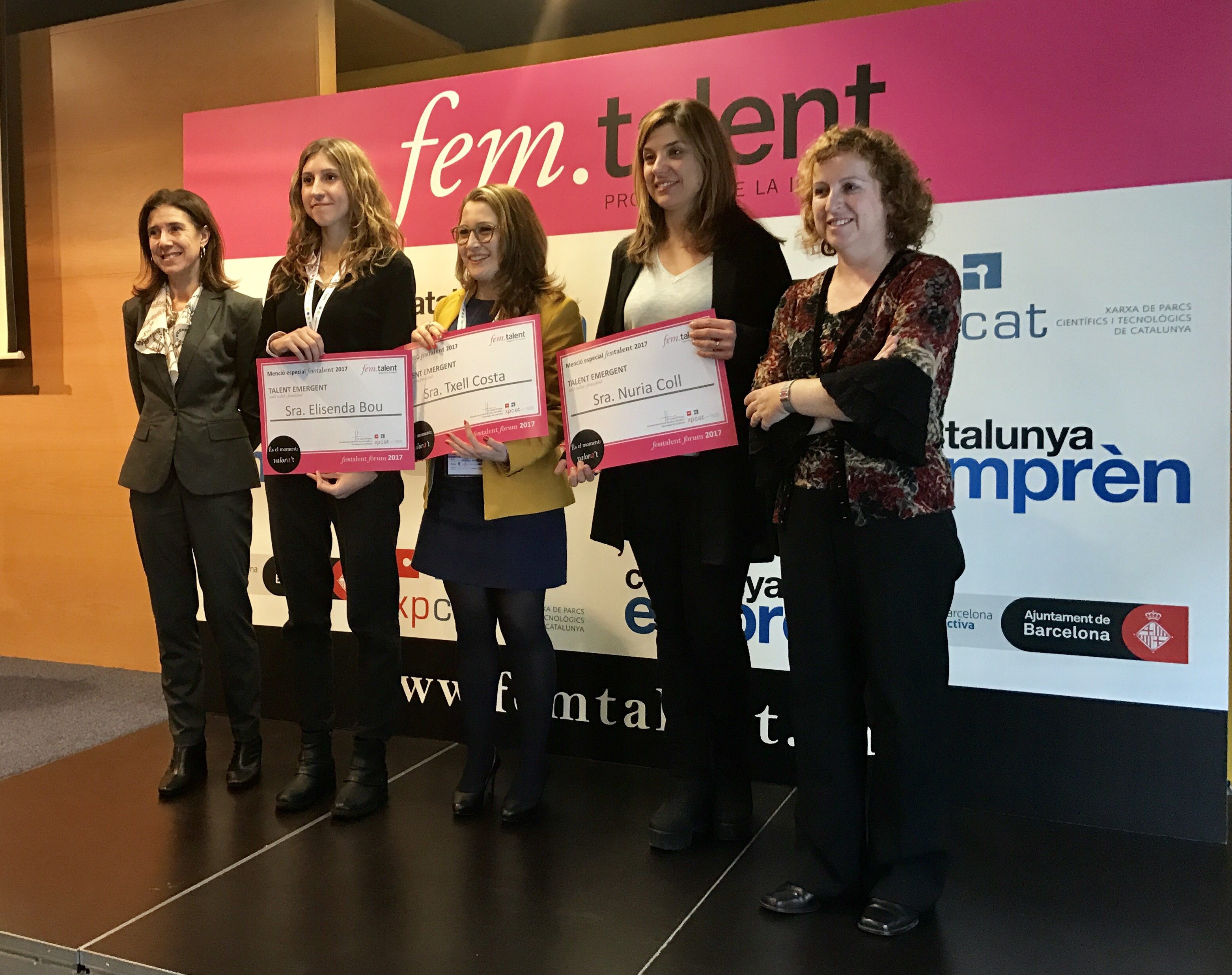 Les guardonades amb el premi Fem.Talent