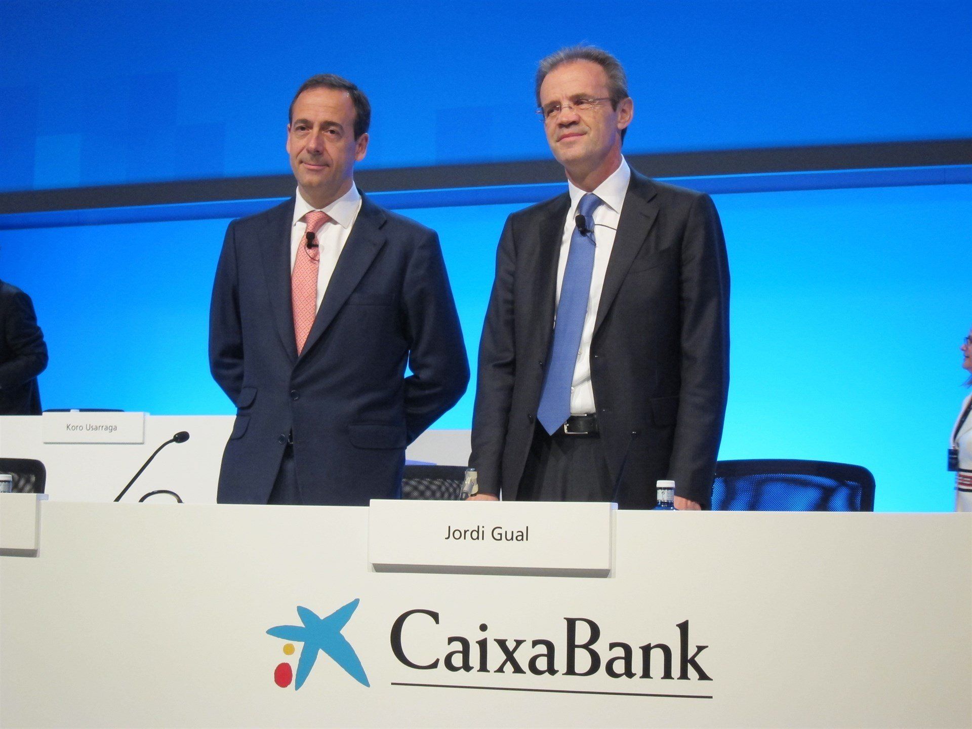 Gonzalo Gortázar i Jordi Gual de CaixaBank