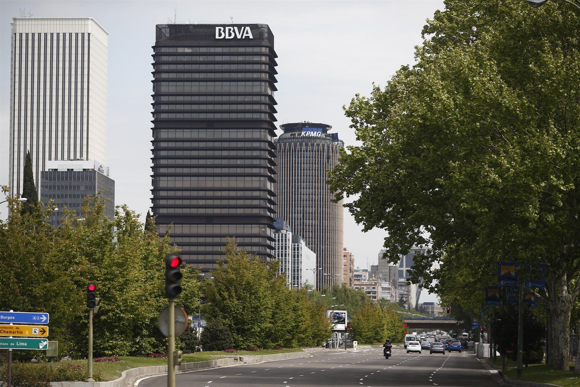 La seu del banc BBVA a Madrid