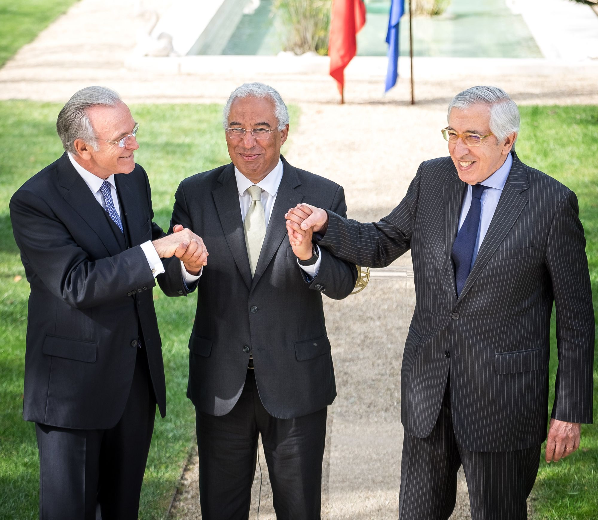 Trobada entre el primer ministre de Portugal, António Costa, i el president de la Fundació Bancària "la Caixa", Isidre Fainé