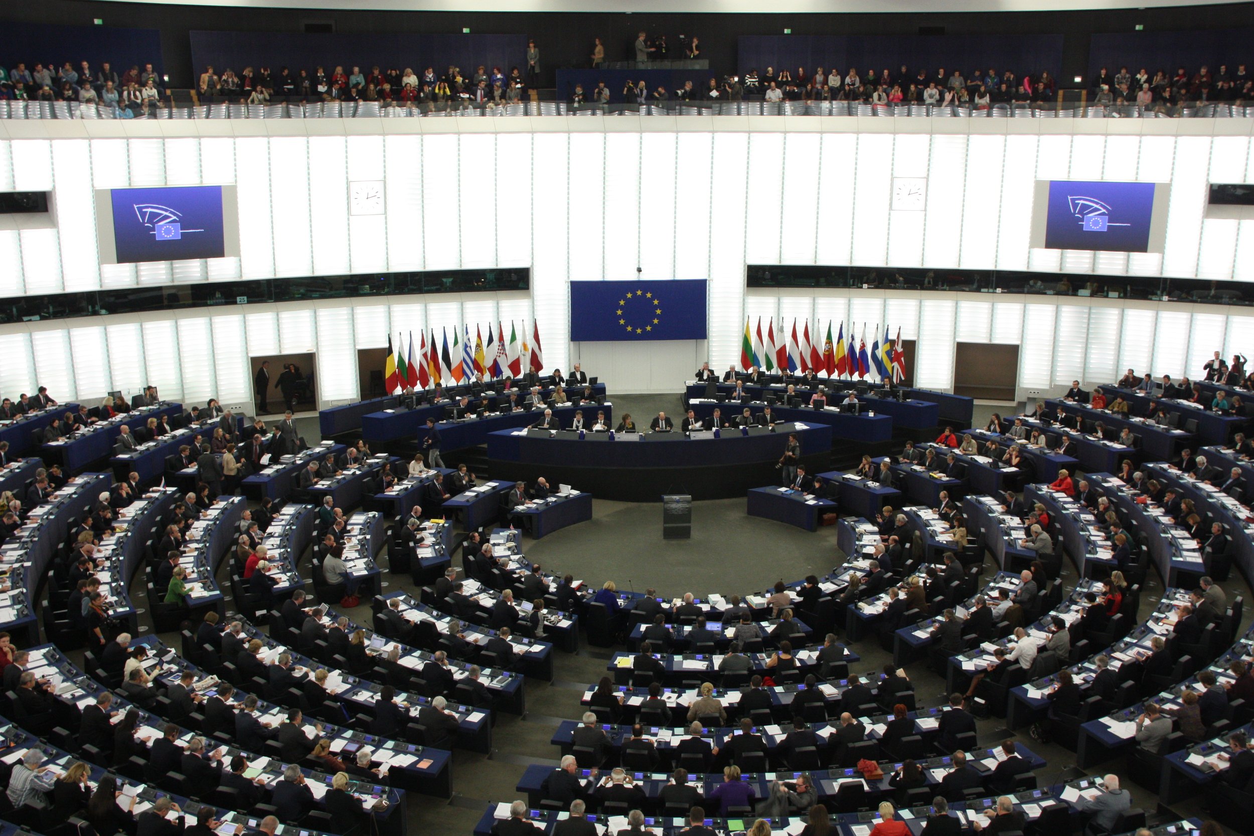 Sala plenària a la seu del Parlament Europeu a Estrasburg