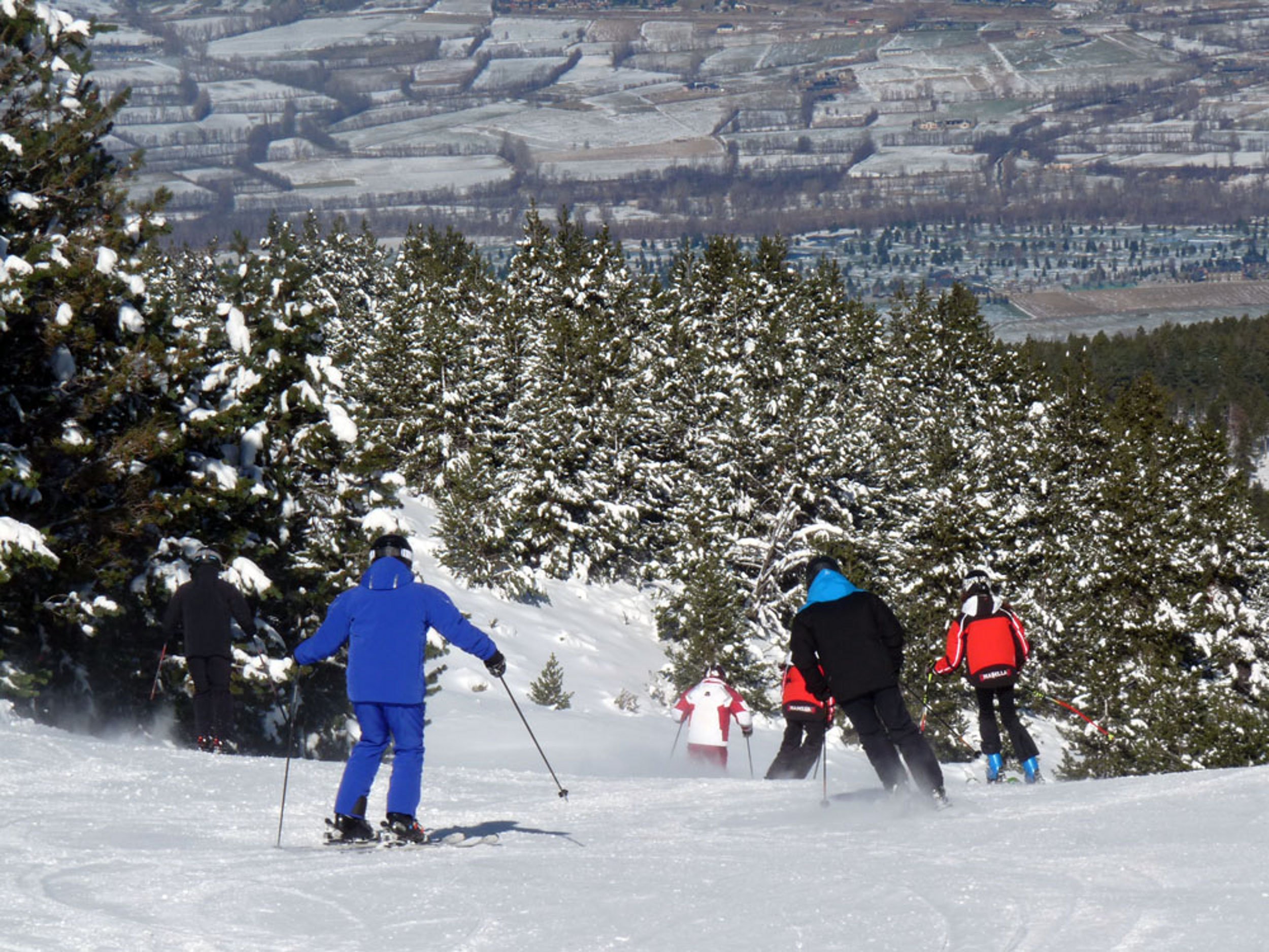 Una pista d'esquí a la Masella