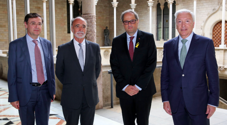 Quim Torra amb representats de la Cecot | Gencat