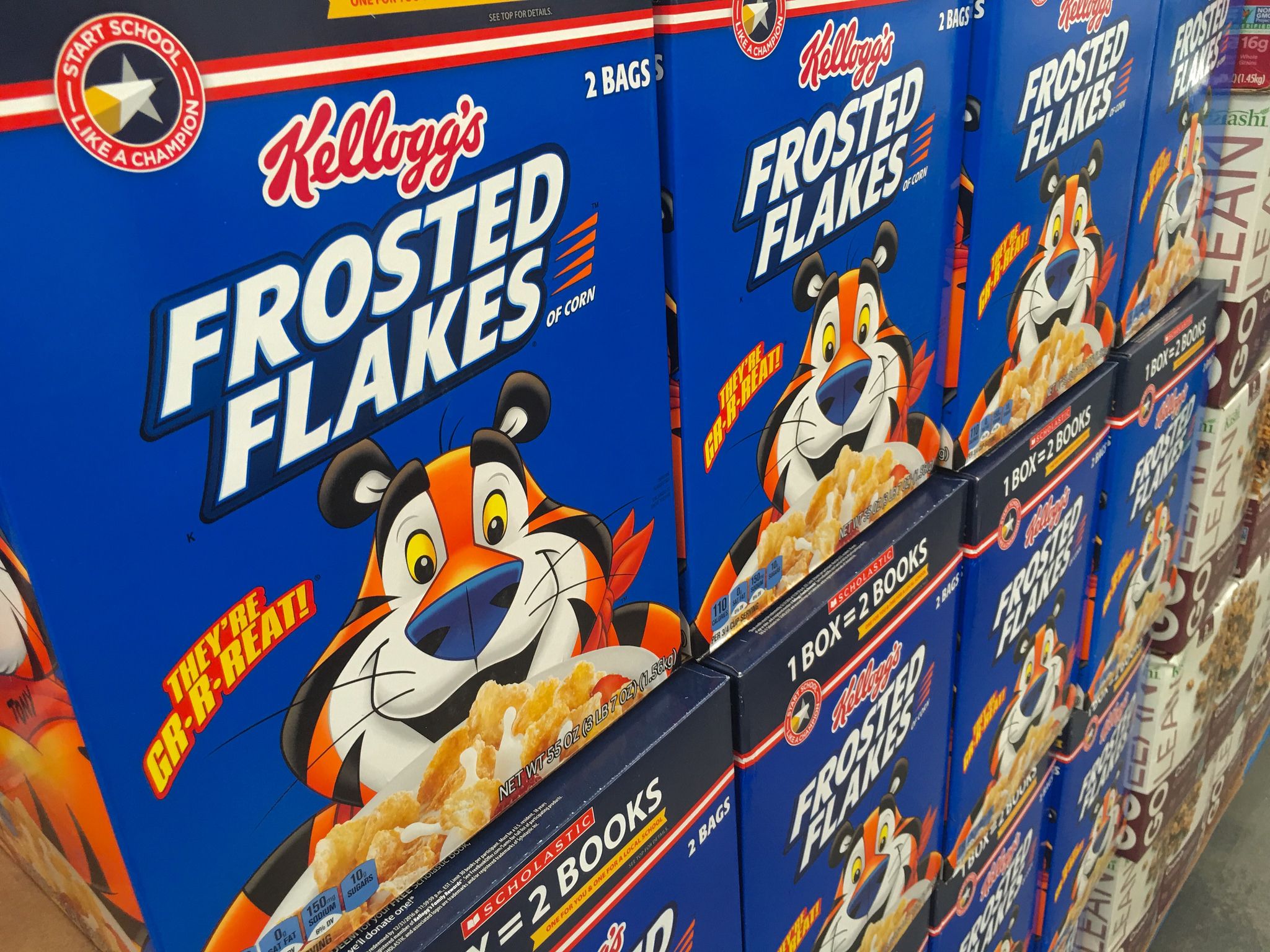 Cereales Kellogg's en un supermercado