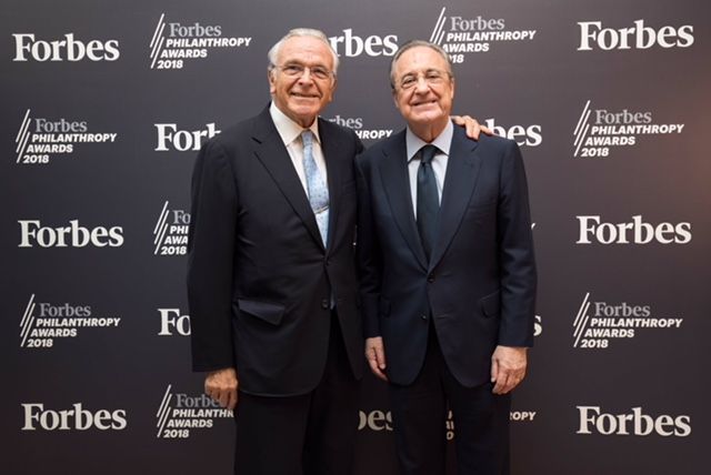 Isidre Fainé i Florentino Pérez a l'acte d'entrega del premi Forbes a la Filantropia