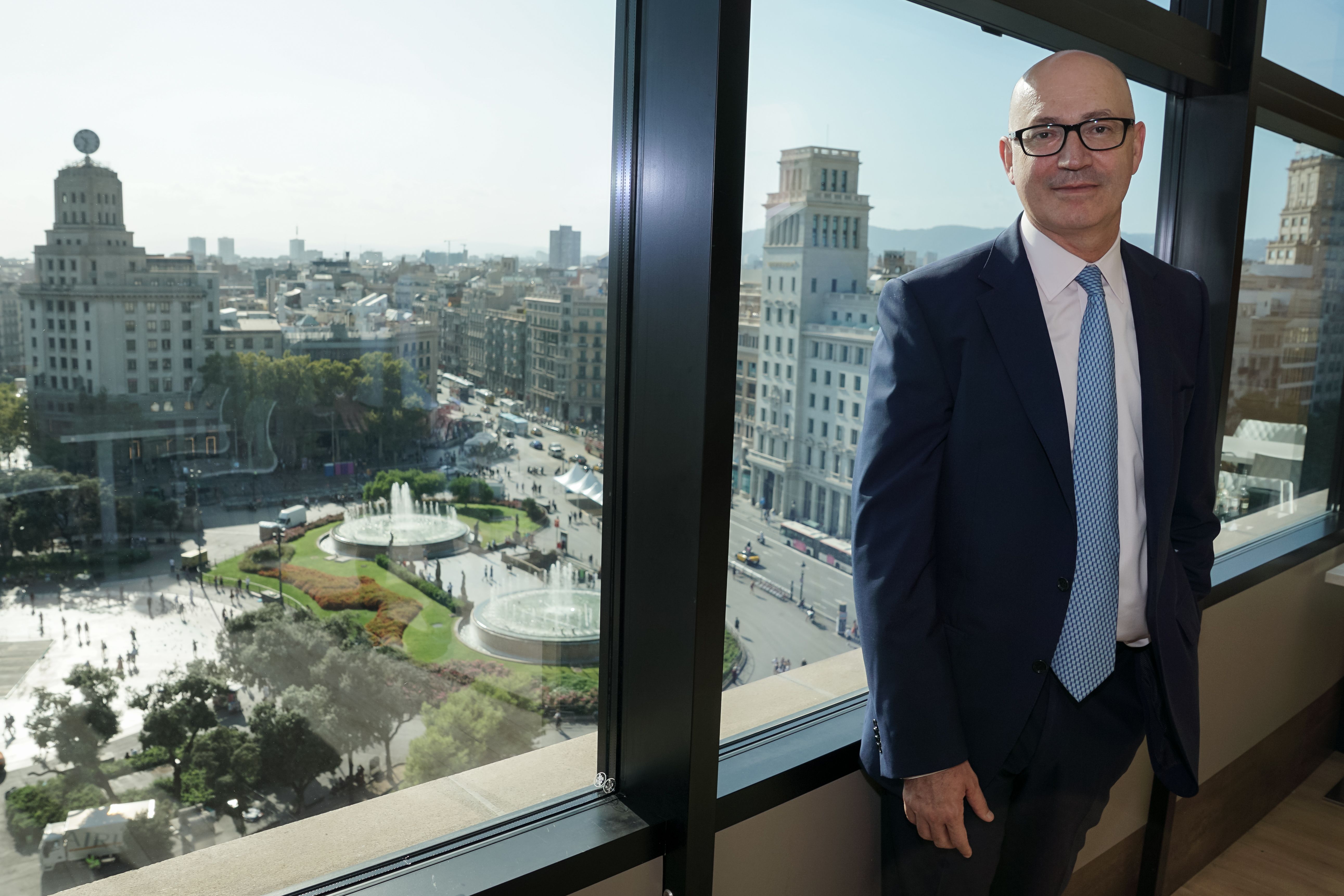 Jesús Nuño de la Rosa, presidente de El Corte Inglés en el roadshow de la emisión de bonos en Barcelona