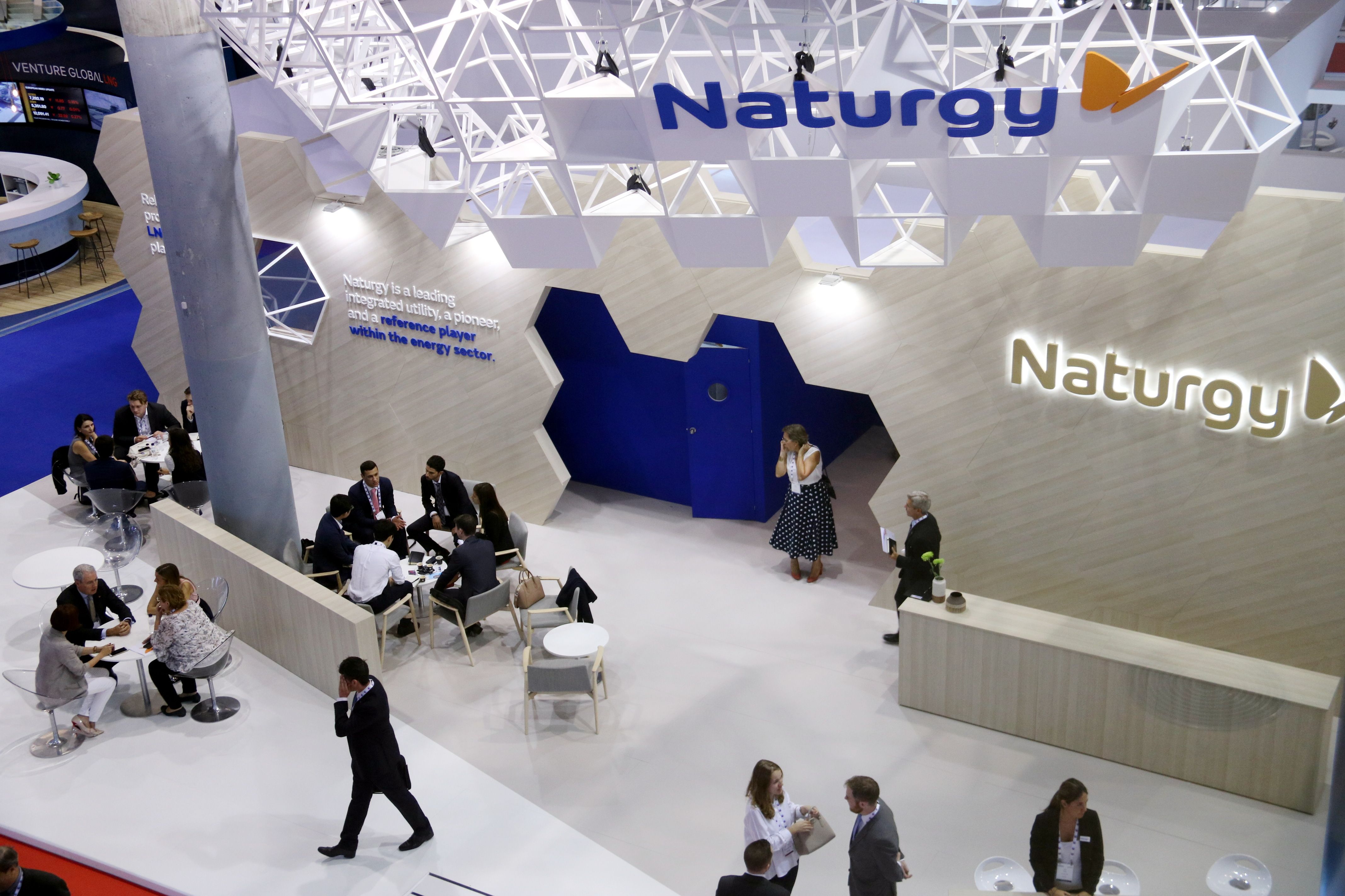 L'estand de Naturgy a la fira Gastech, al recinte de Gran Via de Fira de Barcelona