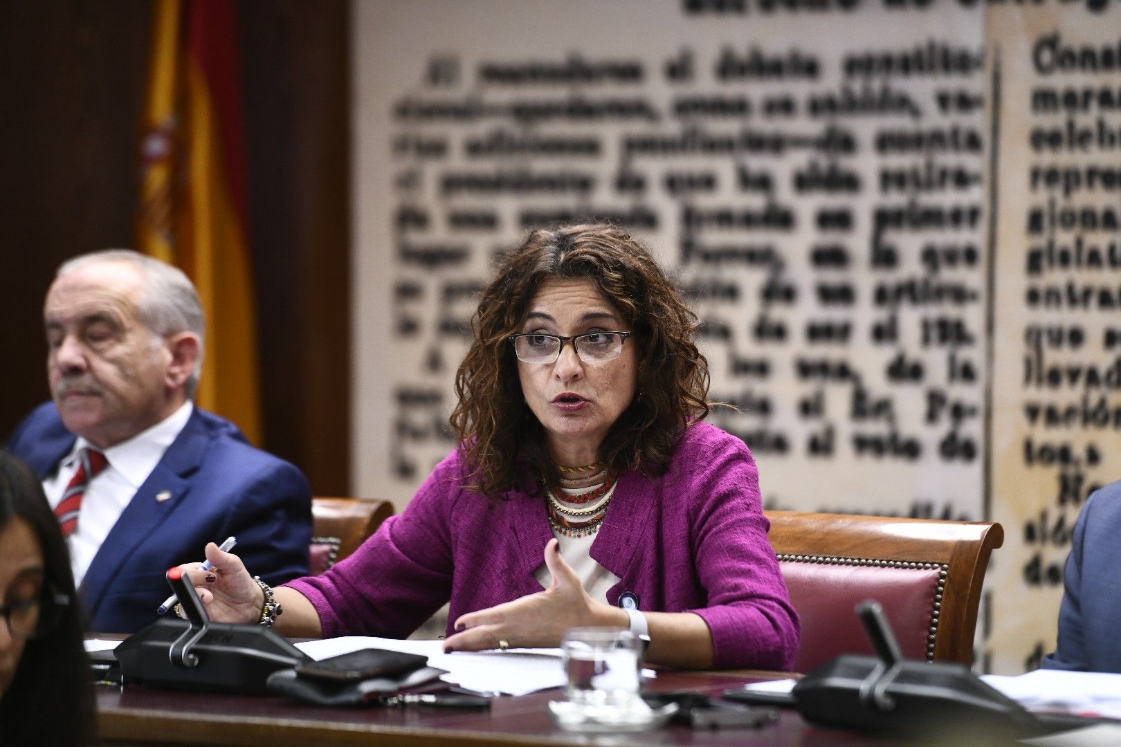 La ministra d'Hisenda, María Jesús Montero, a la comissió del Senat