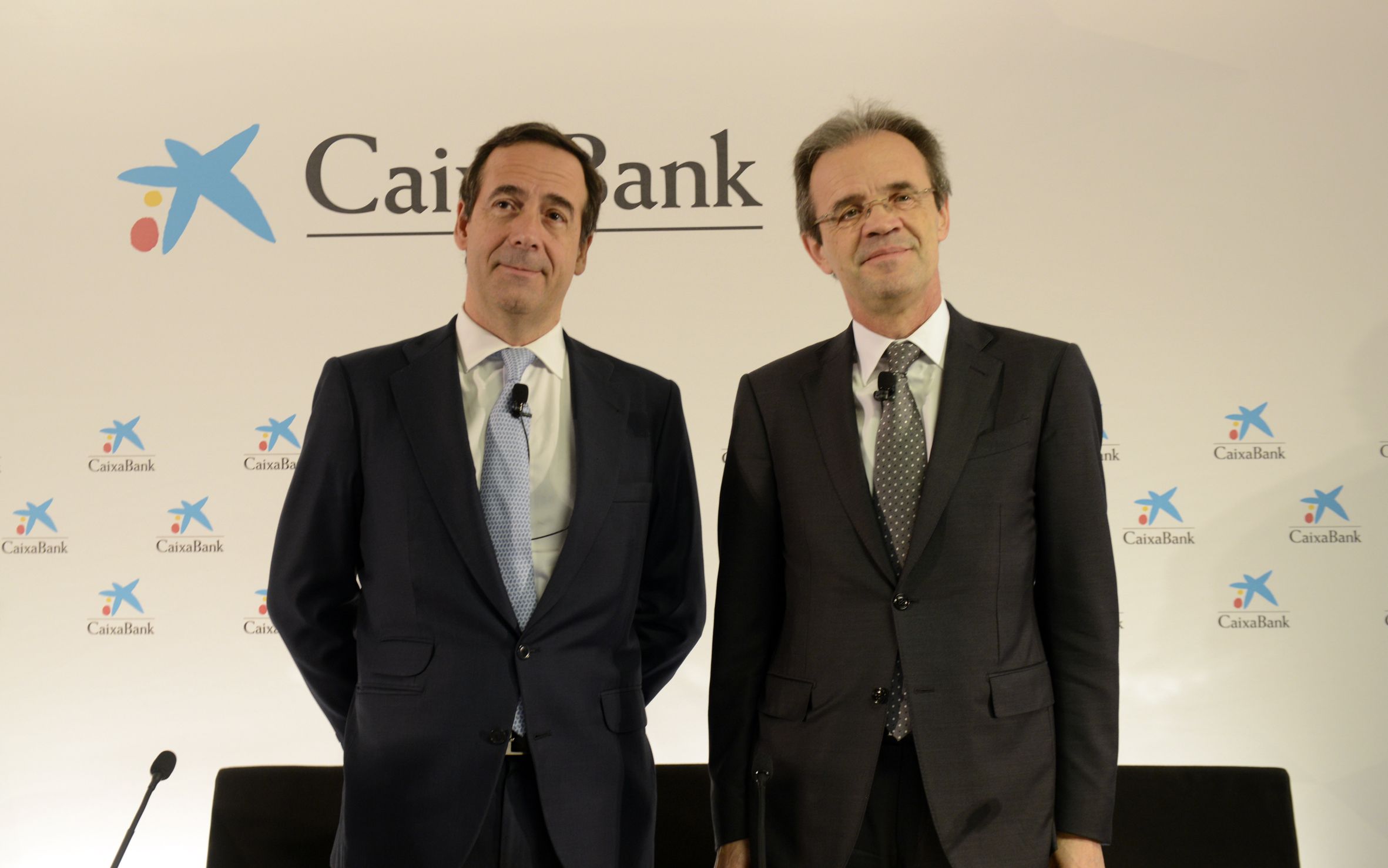 Jordi Gual, president de CaixaBank i Gonzalo Gortázar, conseller delegat de CaixaBank