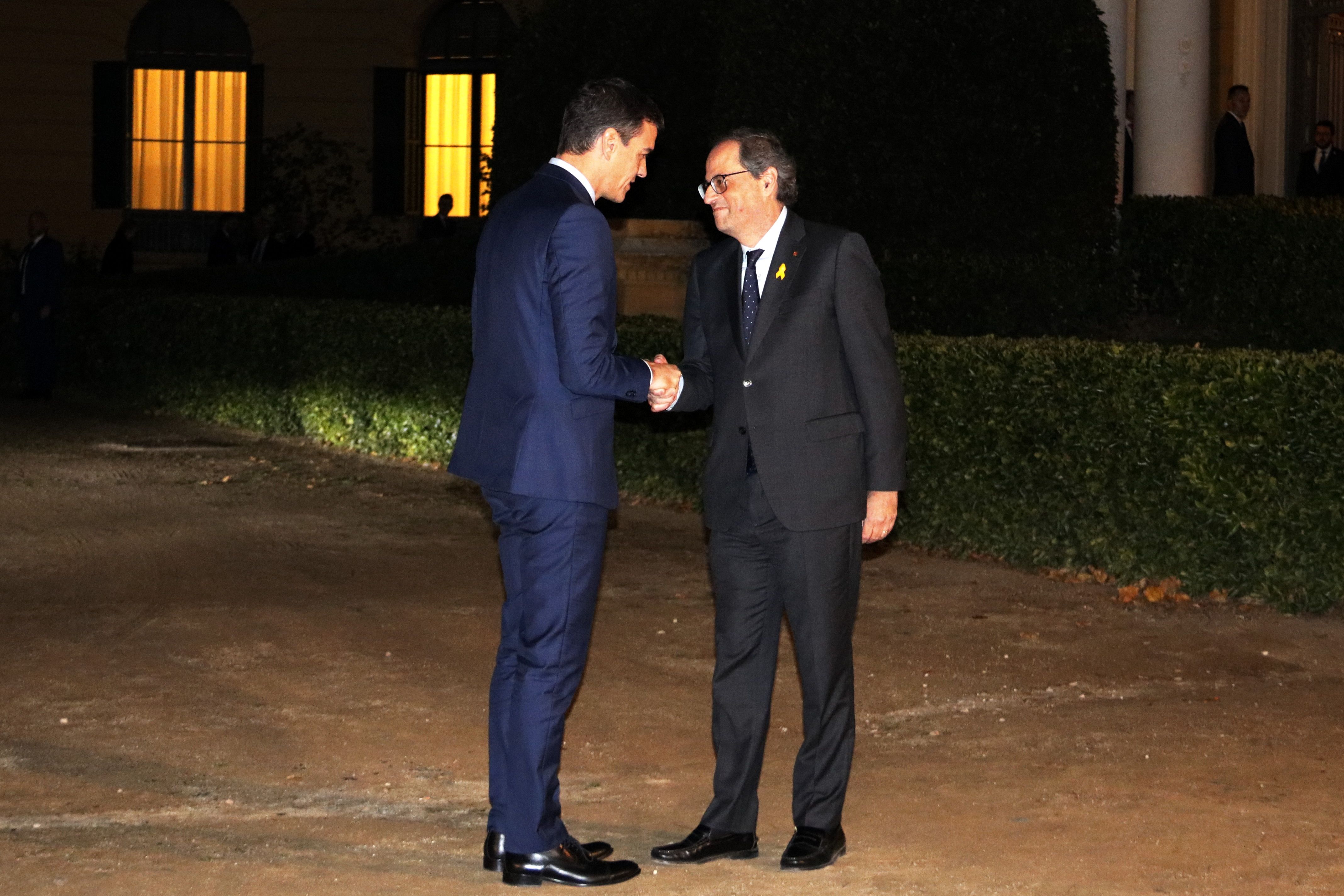 El president de Catalunya, Quim Torra, i el president del govern espanyol, Pedro Sánchez