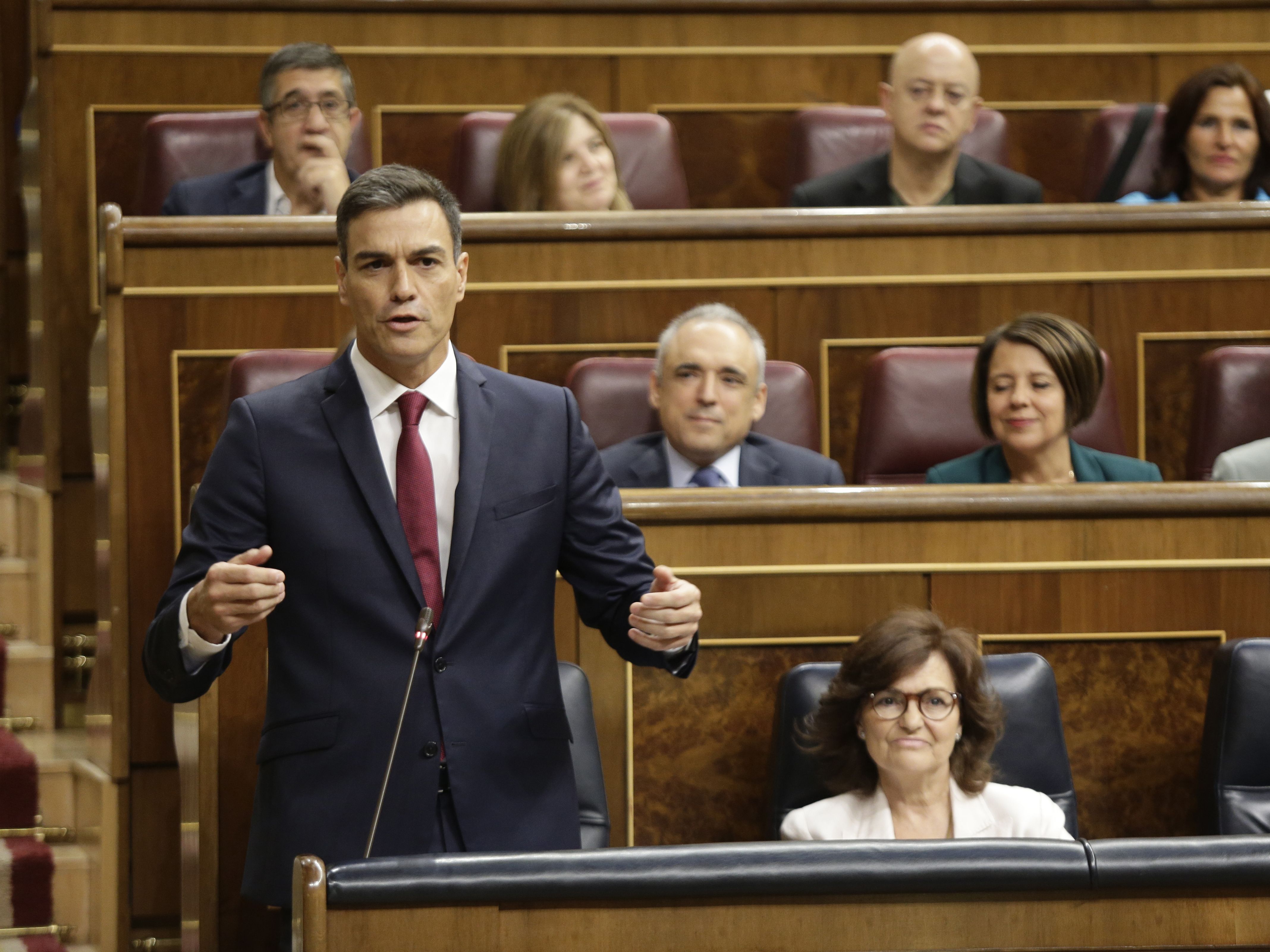 El president espanyol, Pedro Sánchez, al Congrés dels Diputats