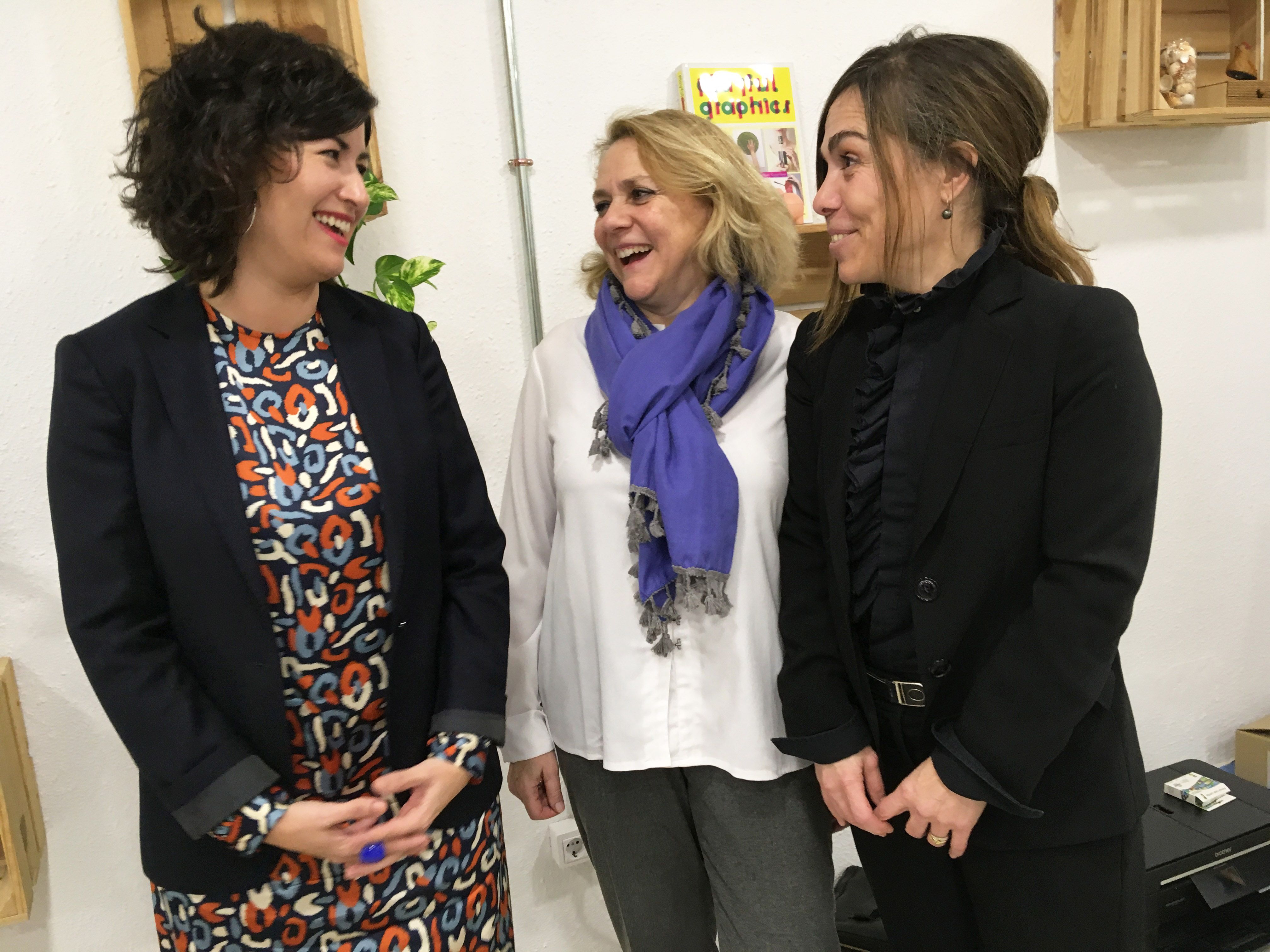 Noemí Moya, Carol Daunert i Isa Moll, de l'Associació 50a50. | Cedida