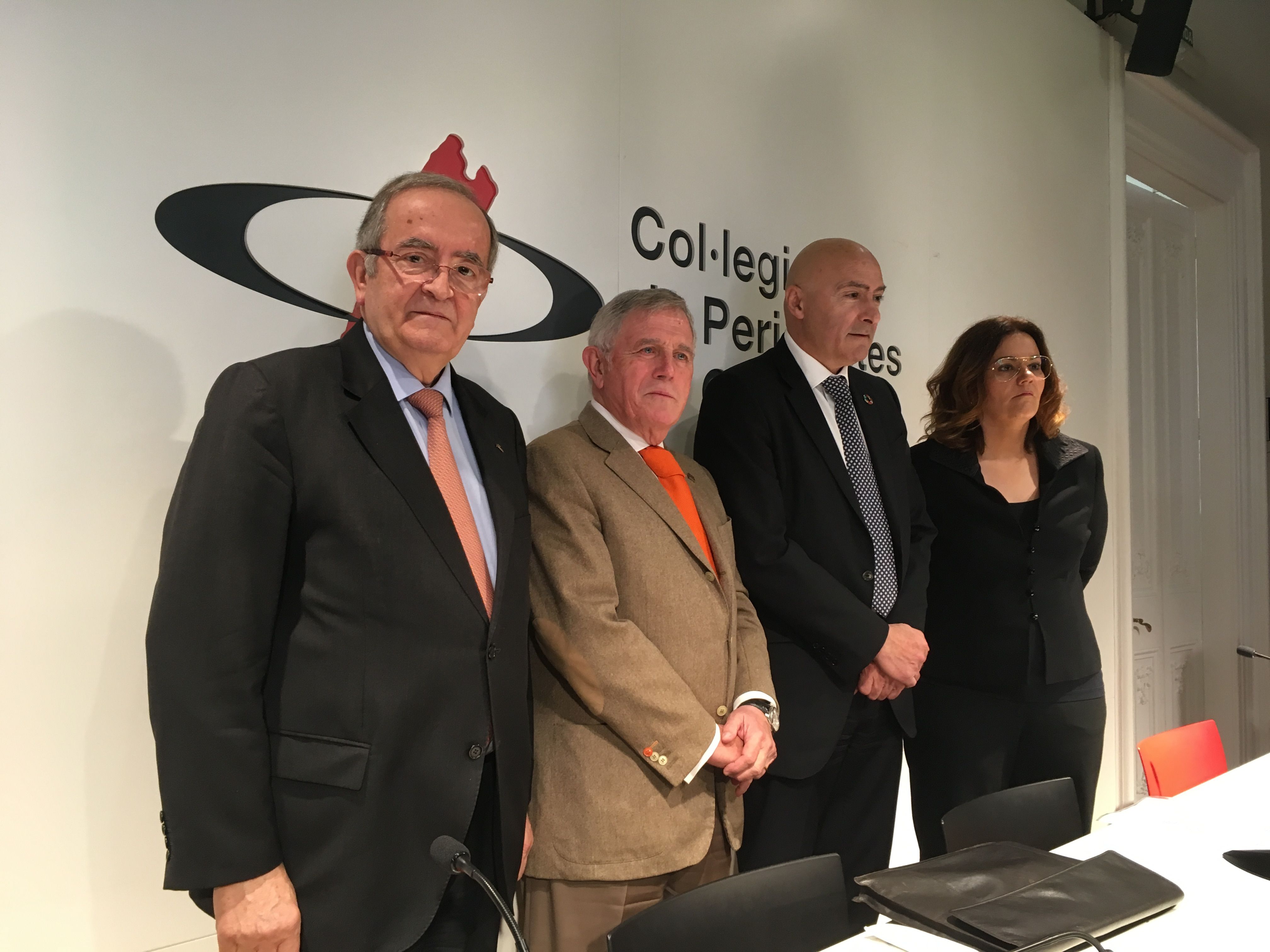 Josep González, Enric Crous, José Maria Torres i Martina Font al Col·legi de Periodistes | VC