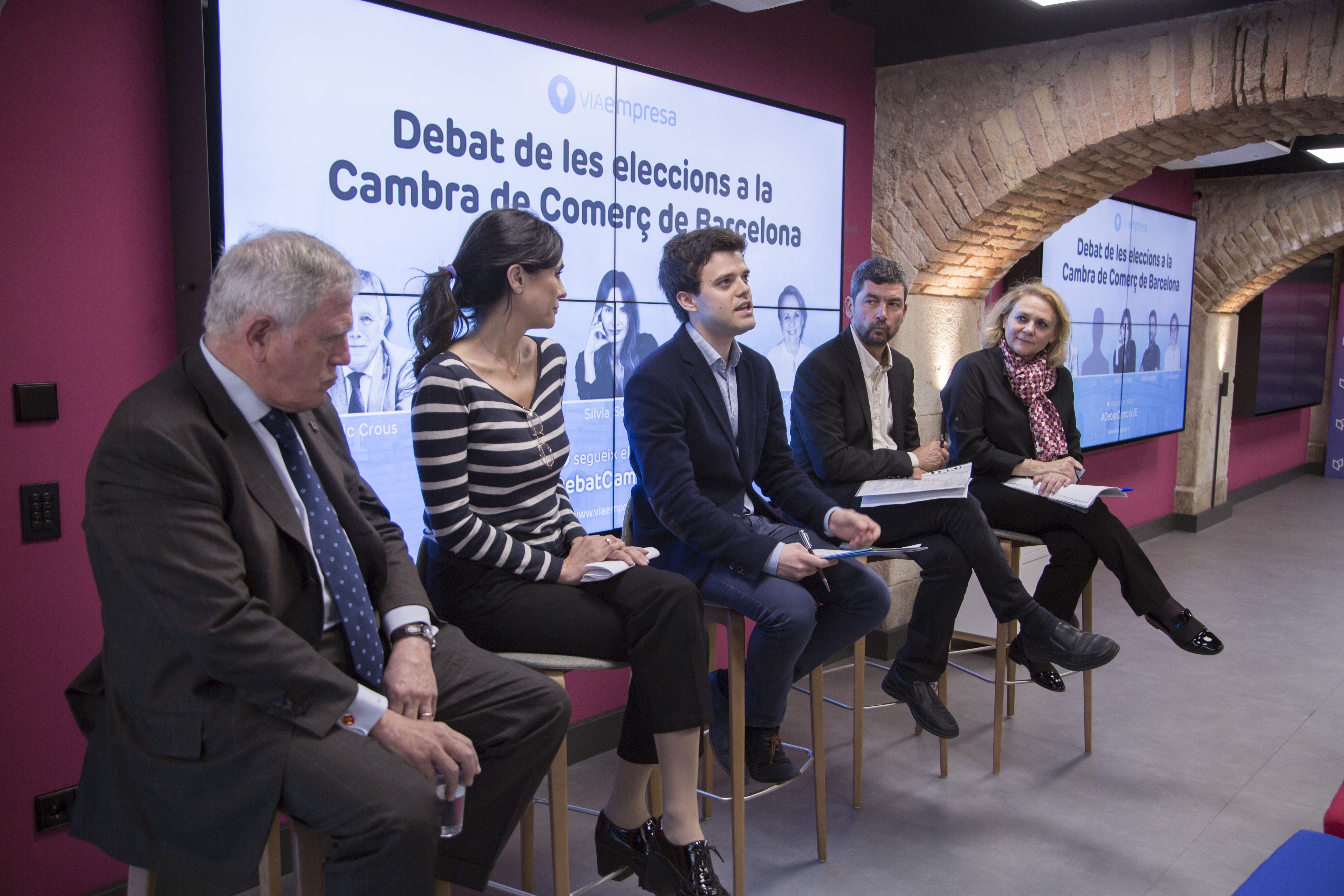 Els participants al debat electoral a la Cambra de Barcelona | Àngel Bravo