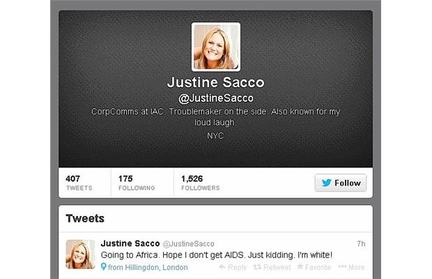 El tuit incendiari de Justine Sacco