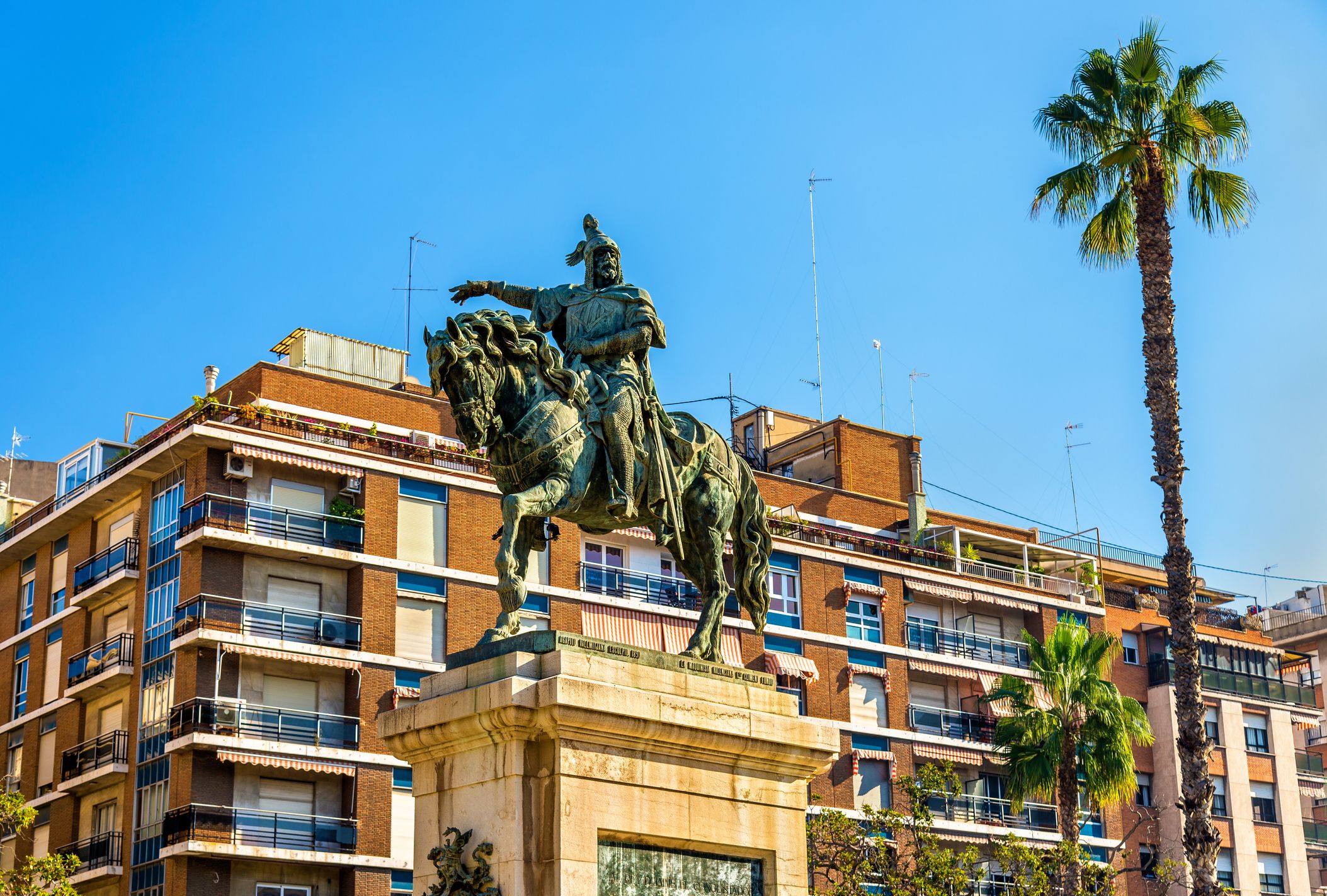 El estàtua del Rey Jaume I el Conquistador a València