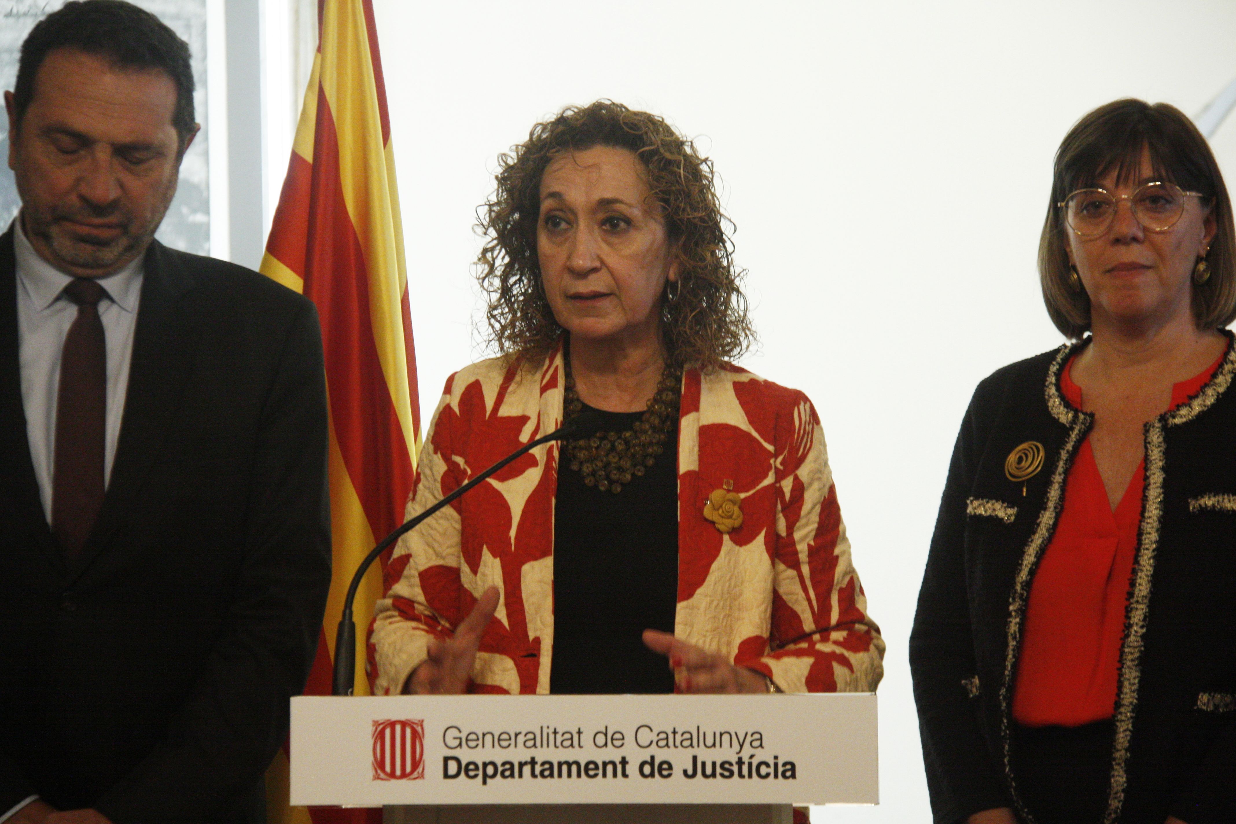 La consellera de Justícia, Ester Capella, al Col·legi d’Agents de la Propietat Immobiliària de Barcelona per tractar aspectes relacionats amb la nova regulació dels arrendaments urbans que prepara el Govern