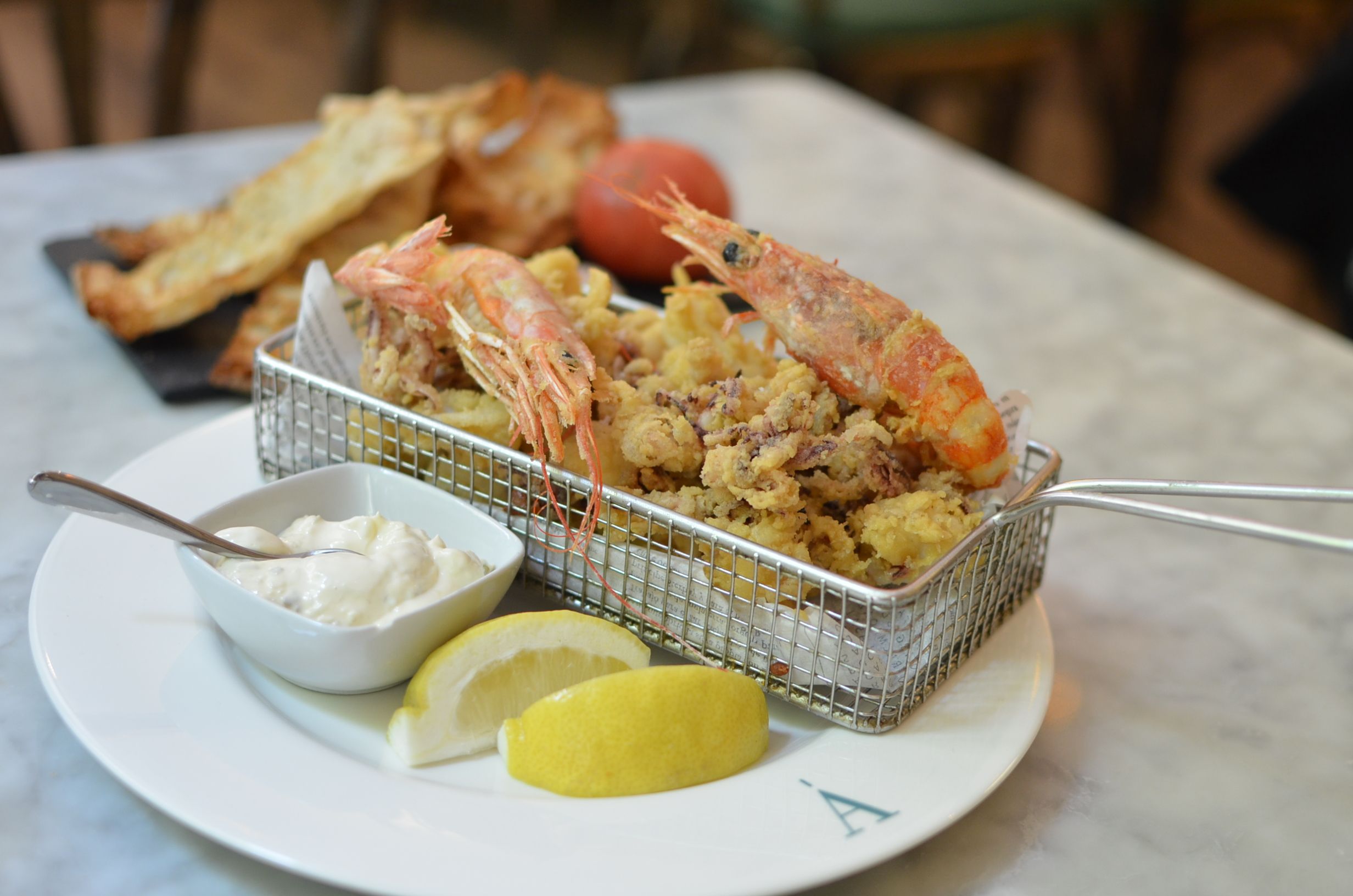 Una tapa de gambes del Xàtiva