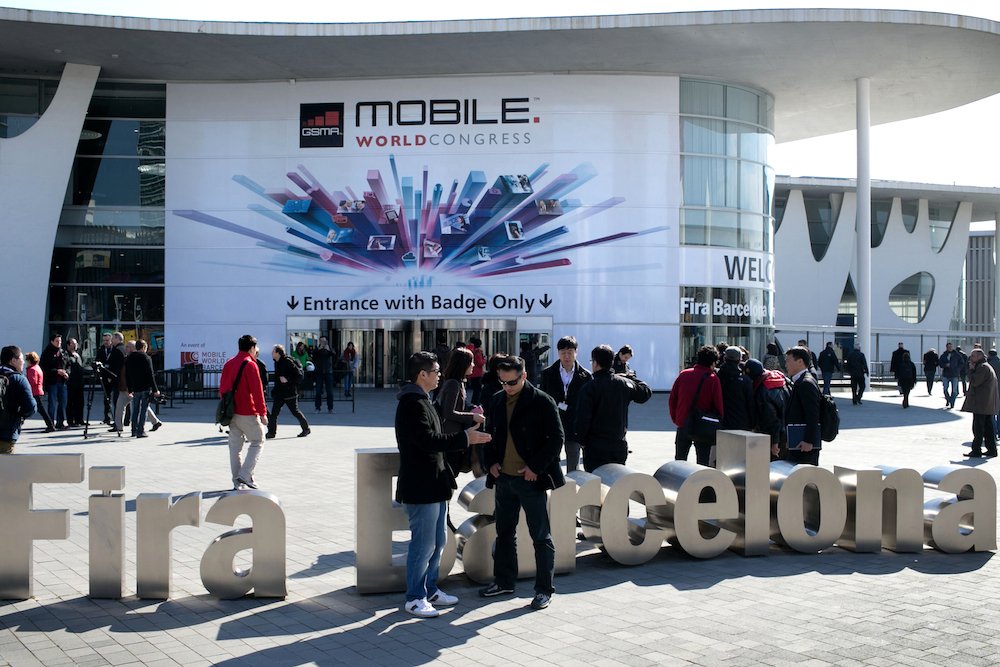 L'entrada del MWC a Fira de Barcelona