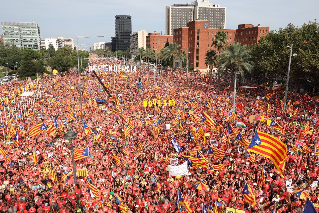 La manifestació multitudinària de la Diada de l'11 de setembre del 2018 | ACN