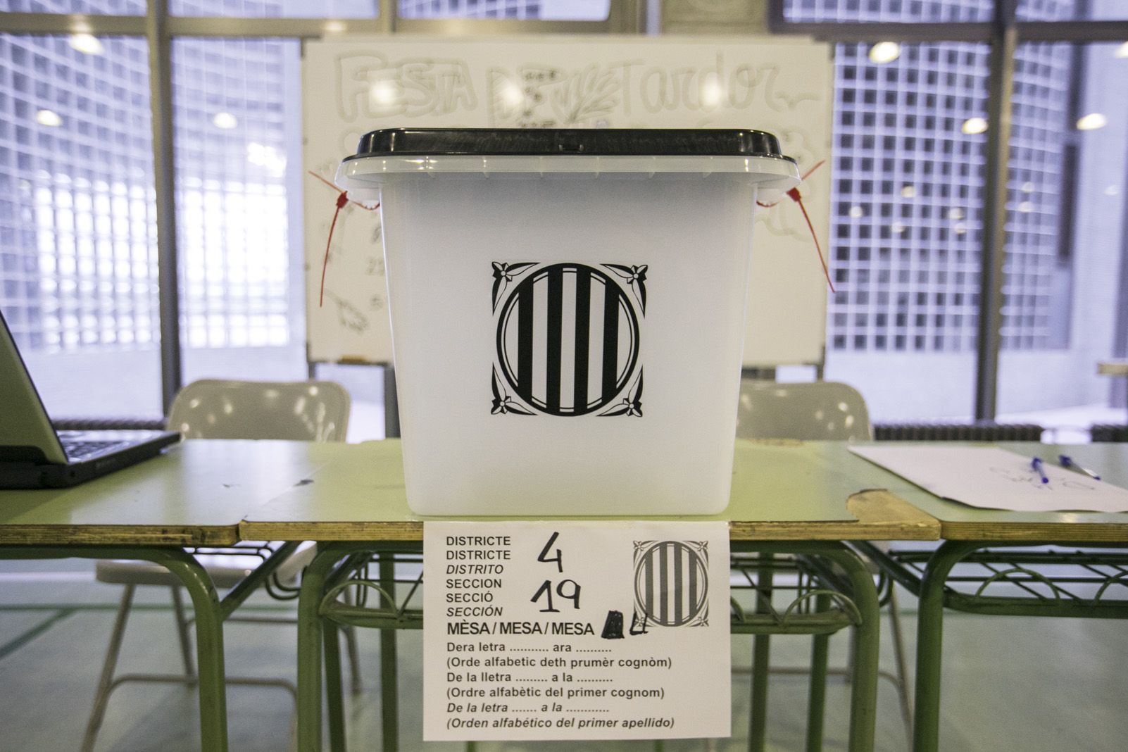 Una de les urnes del referèndum del primer d'octubre | Lali Puig