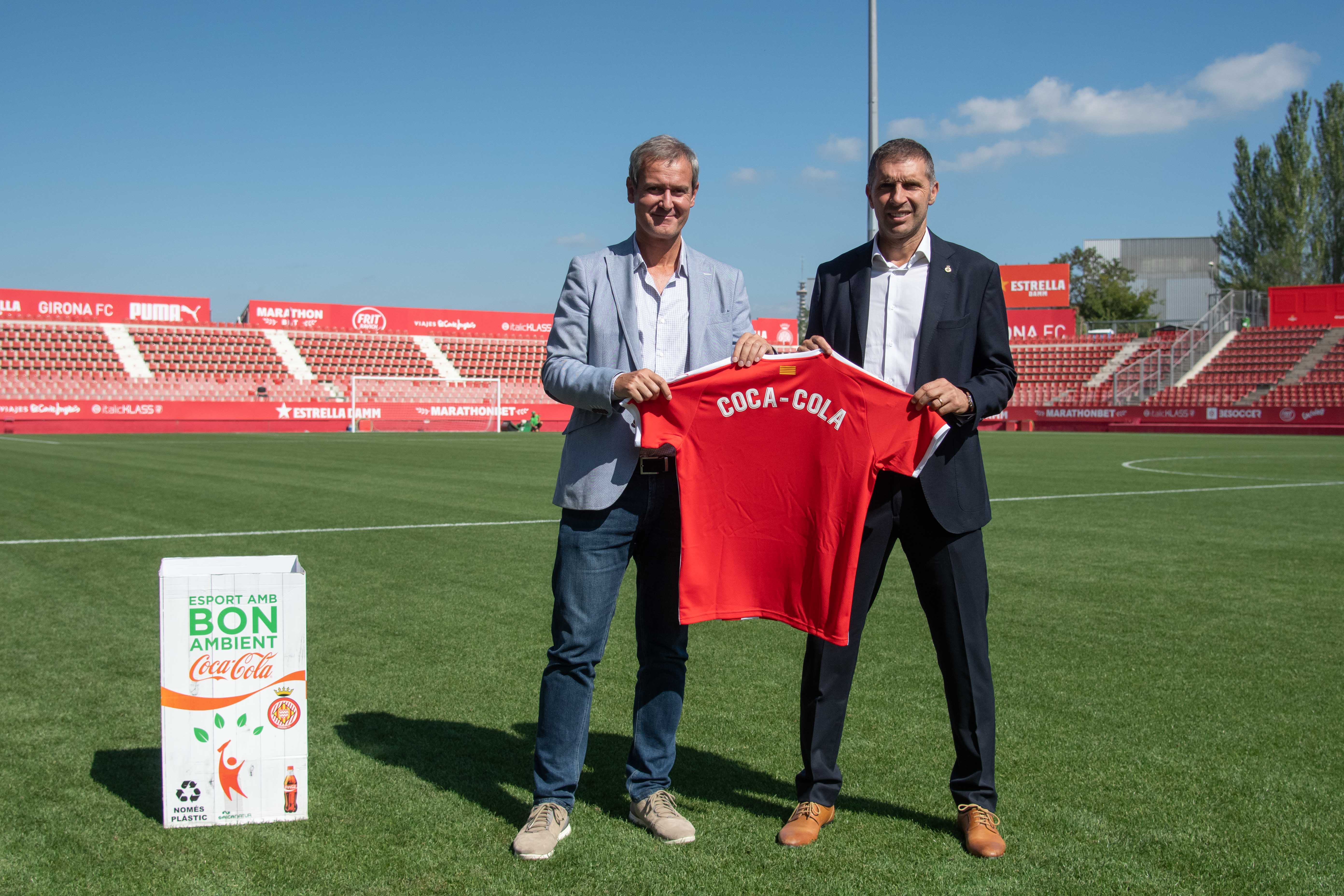 Joaquim Edo (Coca-cola) y Delfí Geli (Girona FC) | Cedida