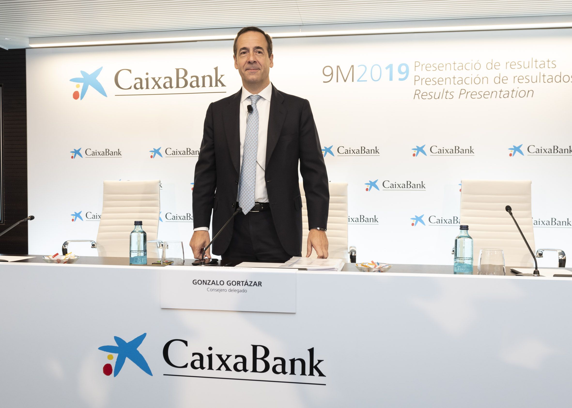 Gonzalo Gortázar, en la presentación de resultados de este jueves en Valencia | Caixabank