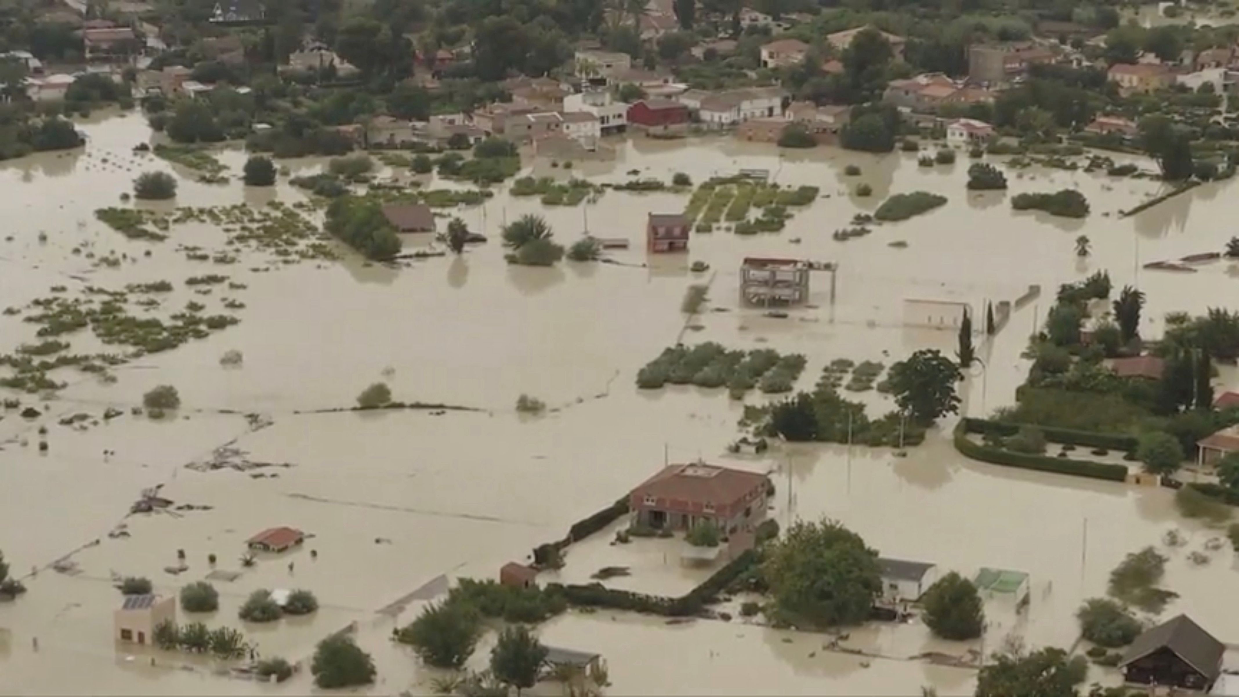 Imagen aérea de Molina de Segura este septiembre de lluvias, localidad próxima al sudeste valenciano | Reuters-ACN