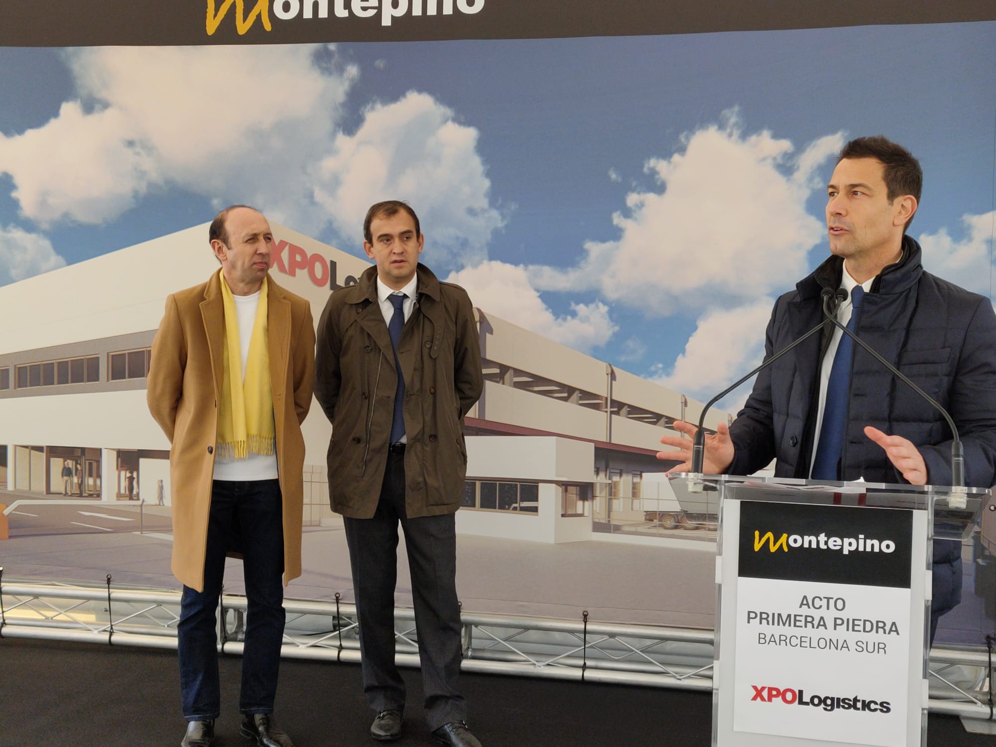 El director general de transport de XPO Logistics a l'Estat espanyol, Massimo Marsili, durant la presentació del nou centre logístic | Cedida