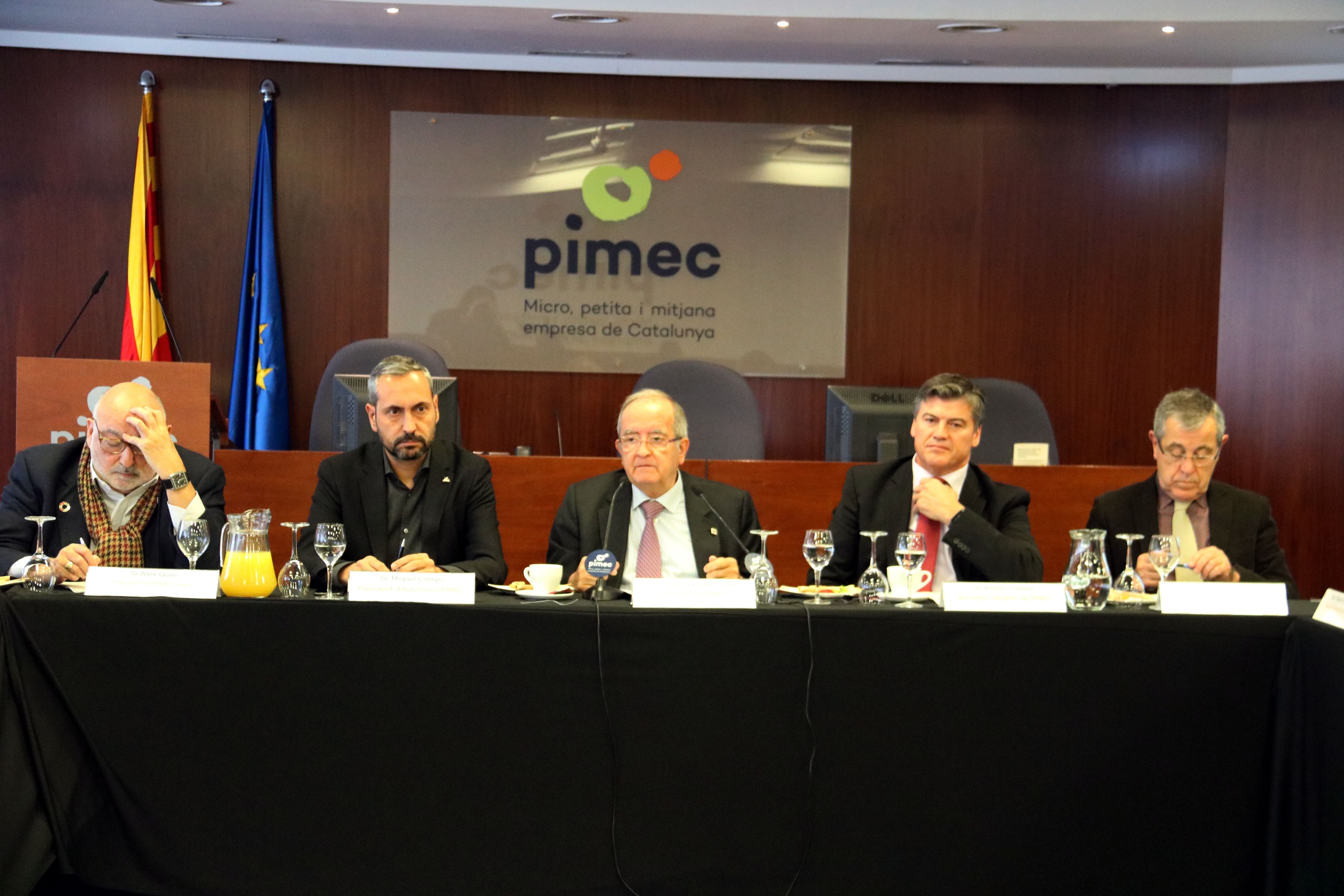 El president de Pimec, Josep González, protagonitza el tradicional esmorzar de Nadal amb la premsa | ACN