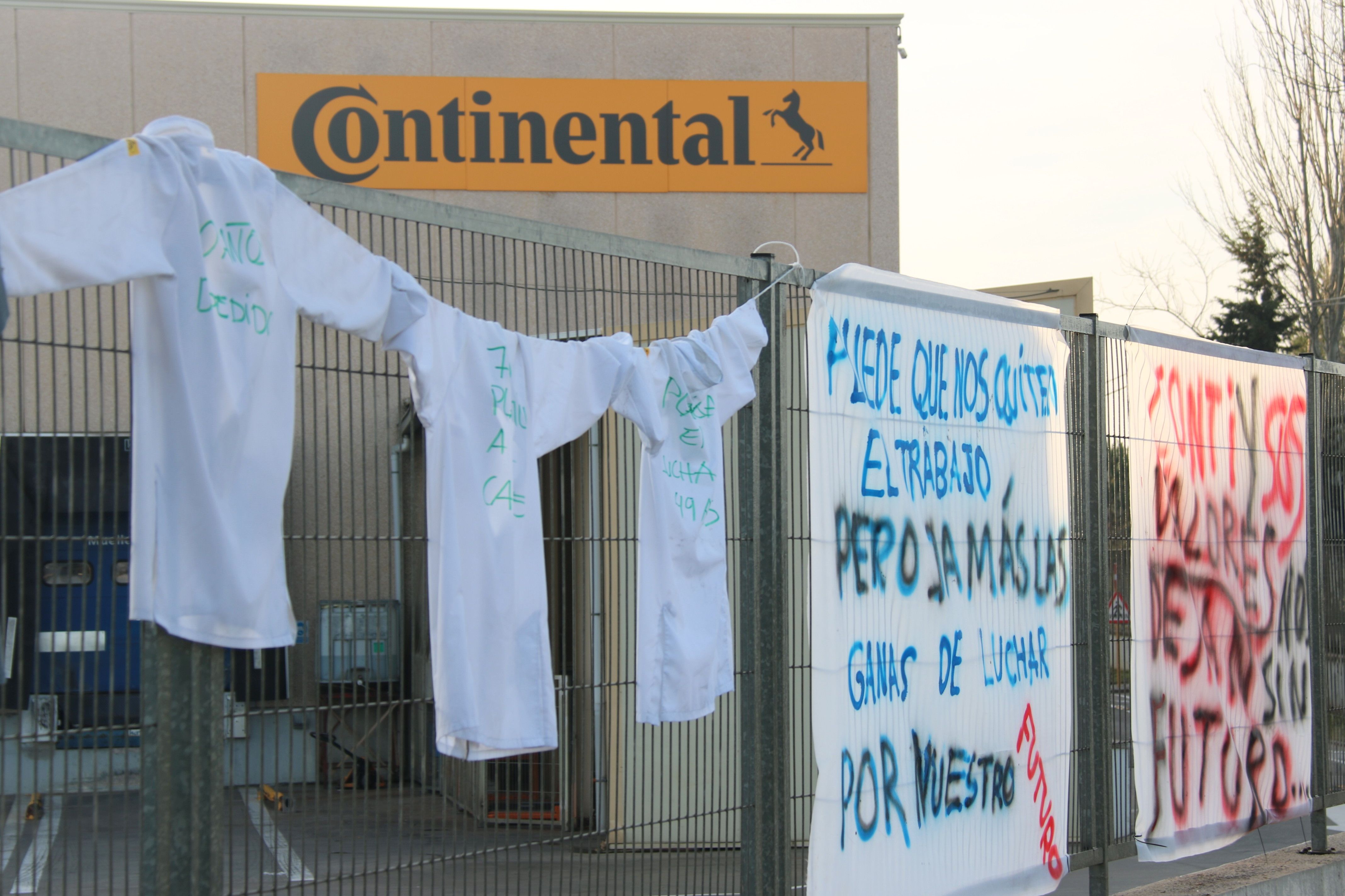 La planta de Continental a Rubí durant les protestes de la vaga de gener | ACN