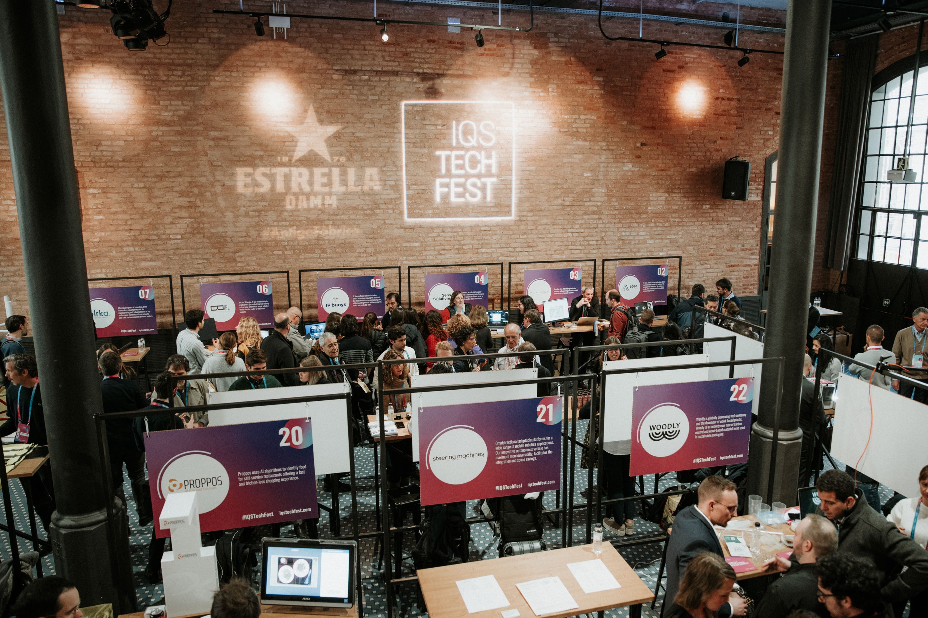 Stands de las startups industriales que han participado en la IQS Tech Festival | Cedida