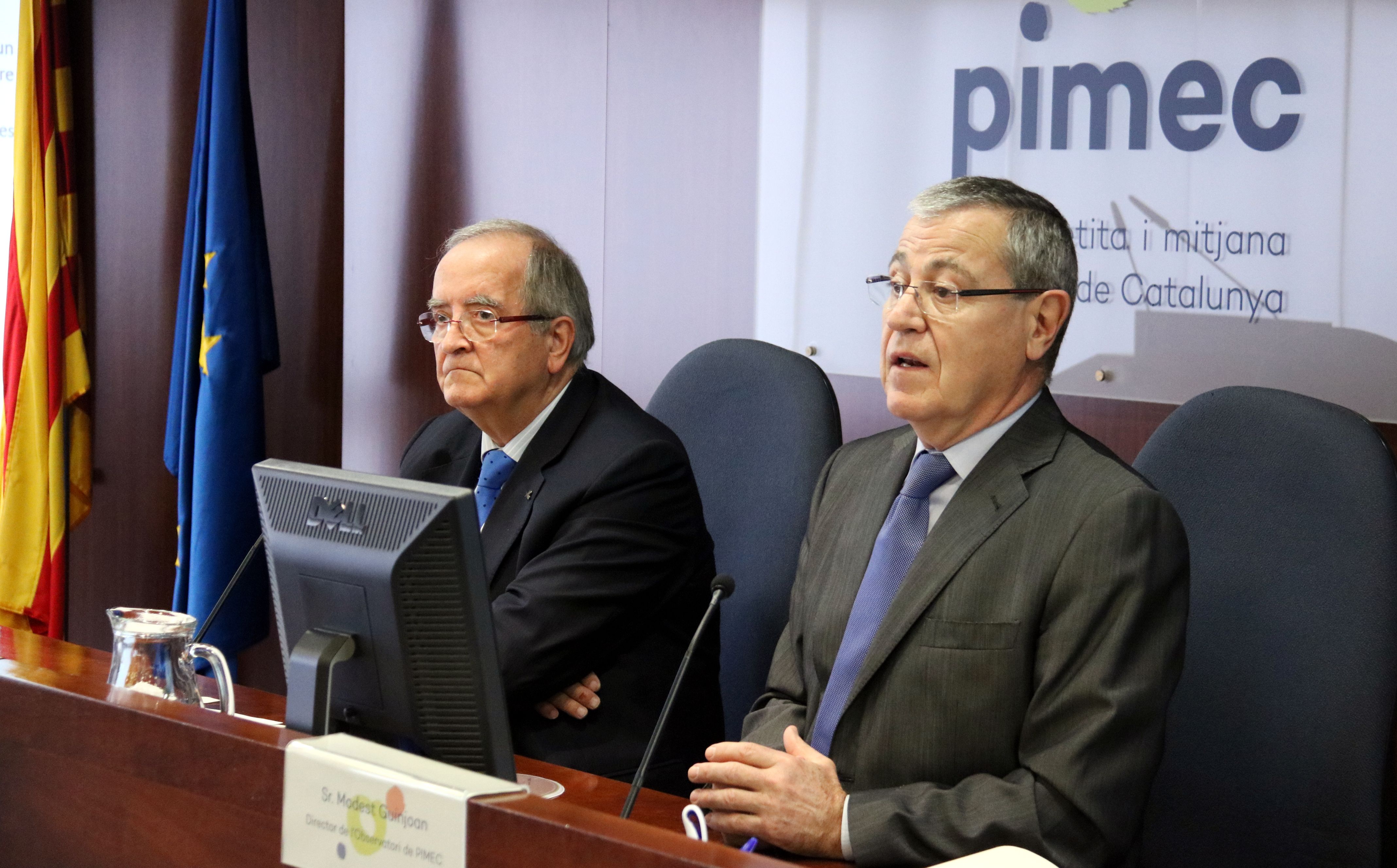 Josep González i Modest Guinjoan presenten l'informe de les pimes industrials | ACN