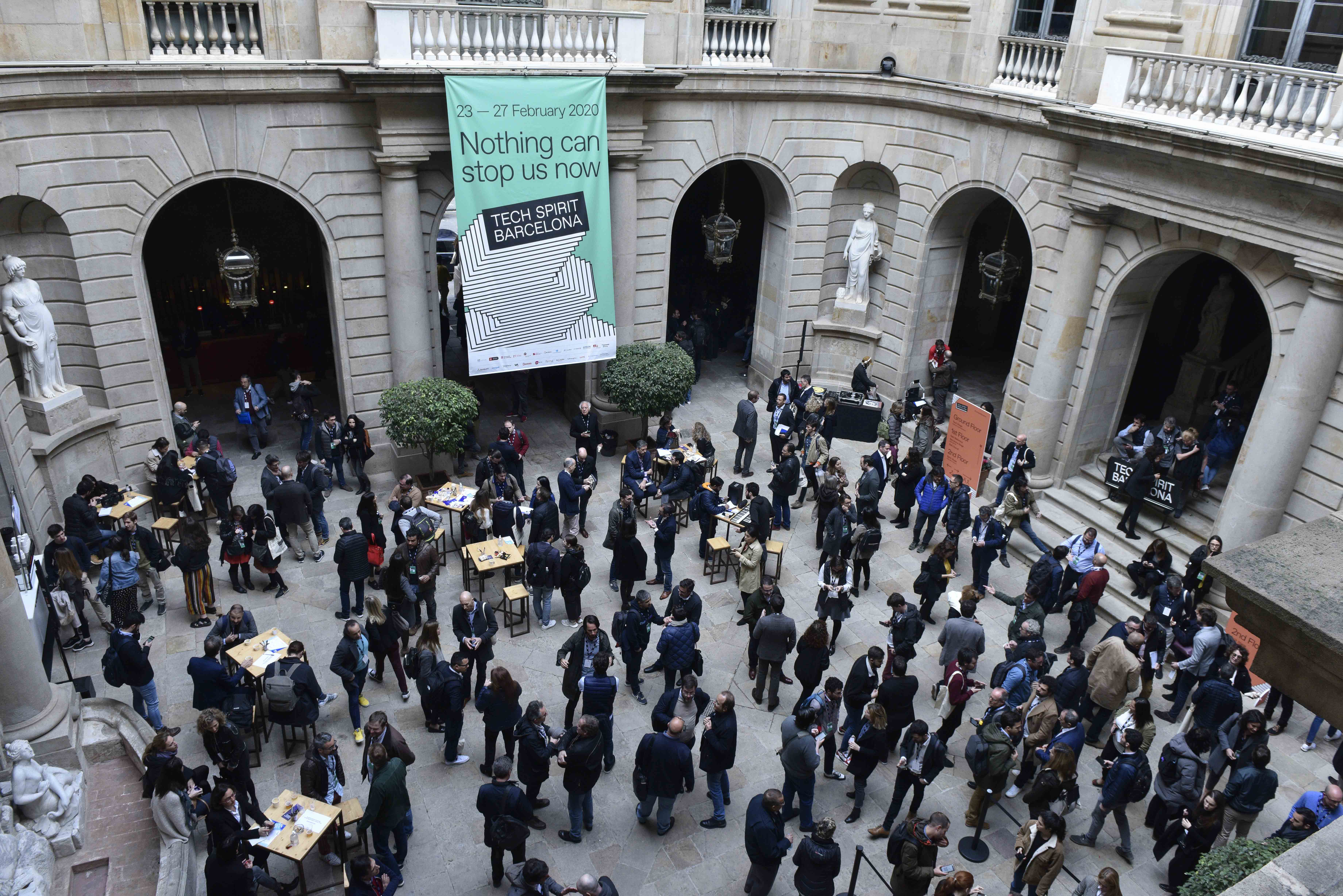 El 'hall' de la Casa Llotja de Mar, on se celebra l'acte central del Tech Spirit Barcelona | Cedida