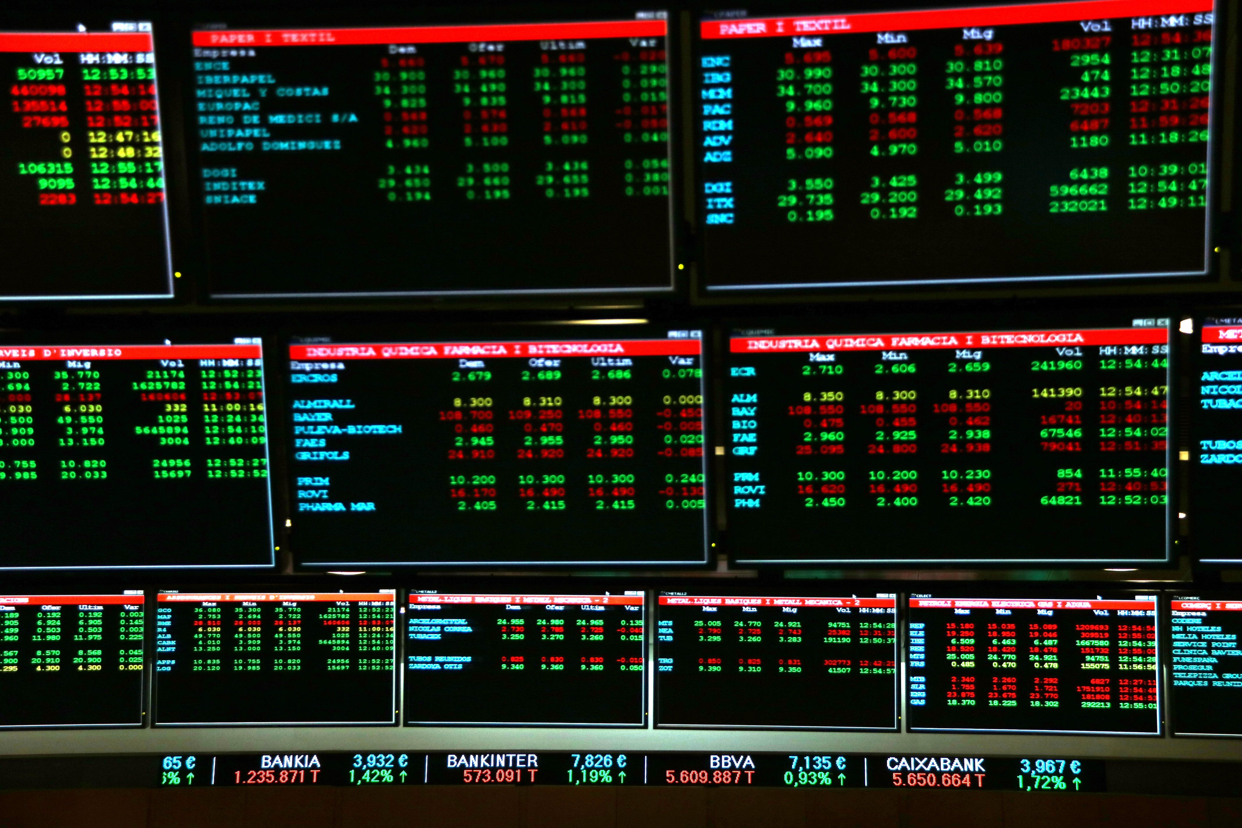 Les pantalles de la Borsa de Barcelona | ACN