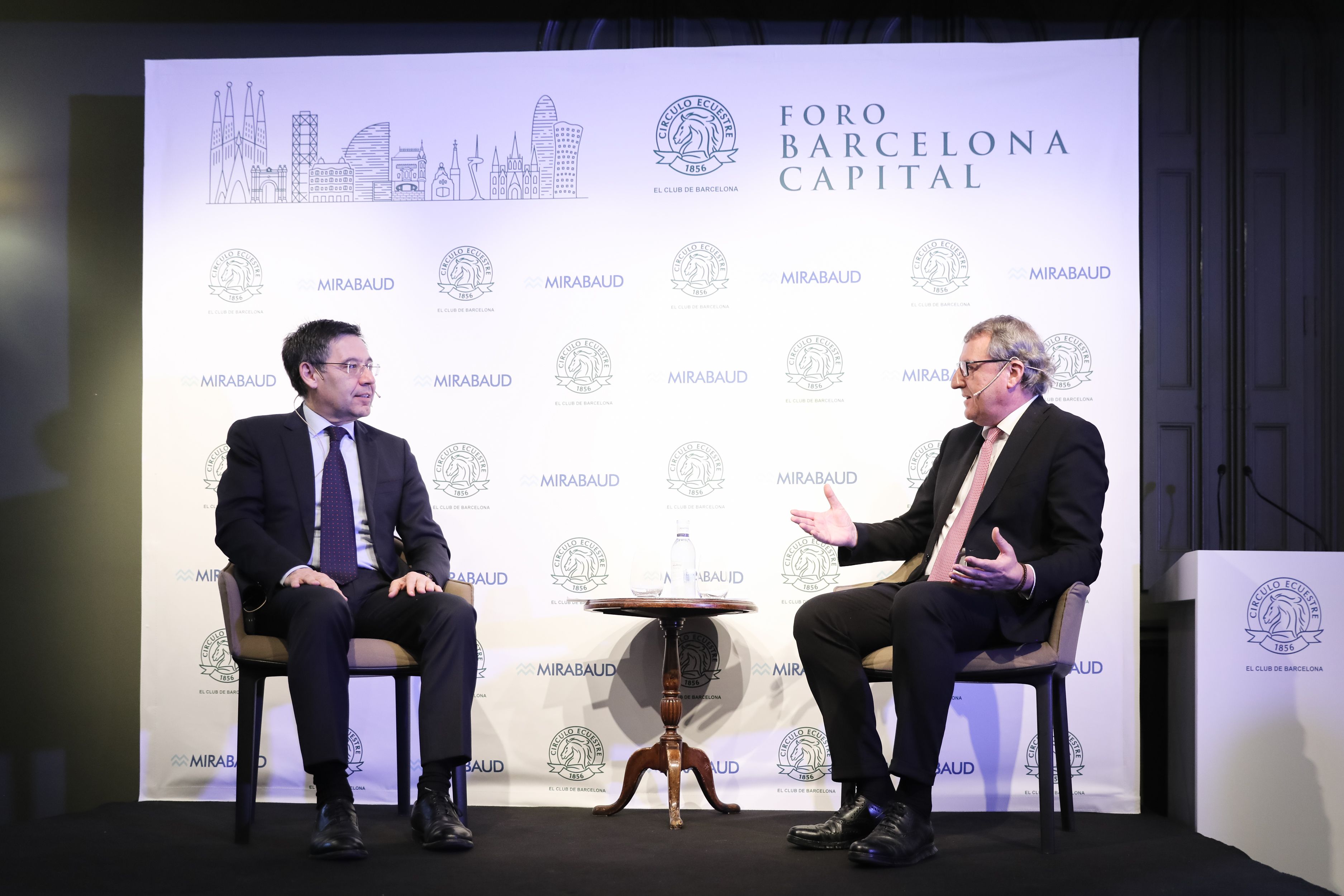 Josep Maria Bartomeu i Santi Nolla, al Círculo Ecuestre. | Cedida