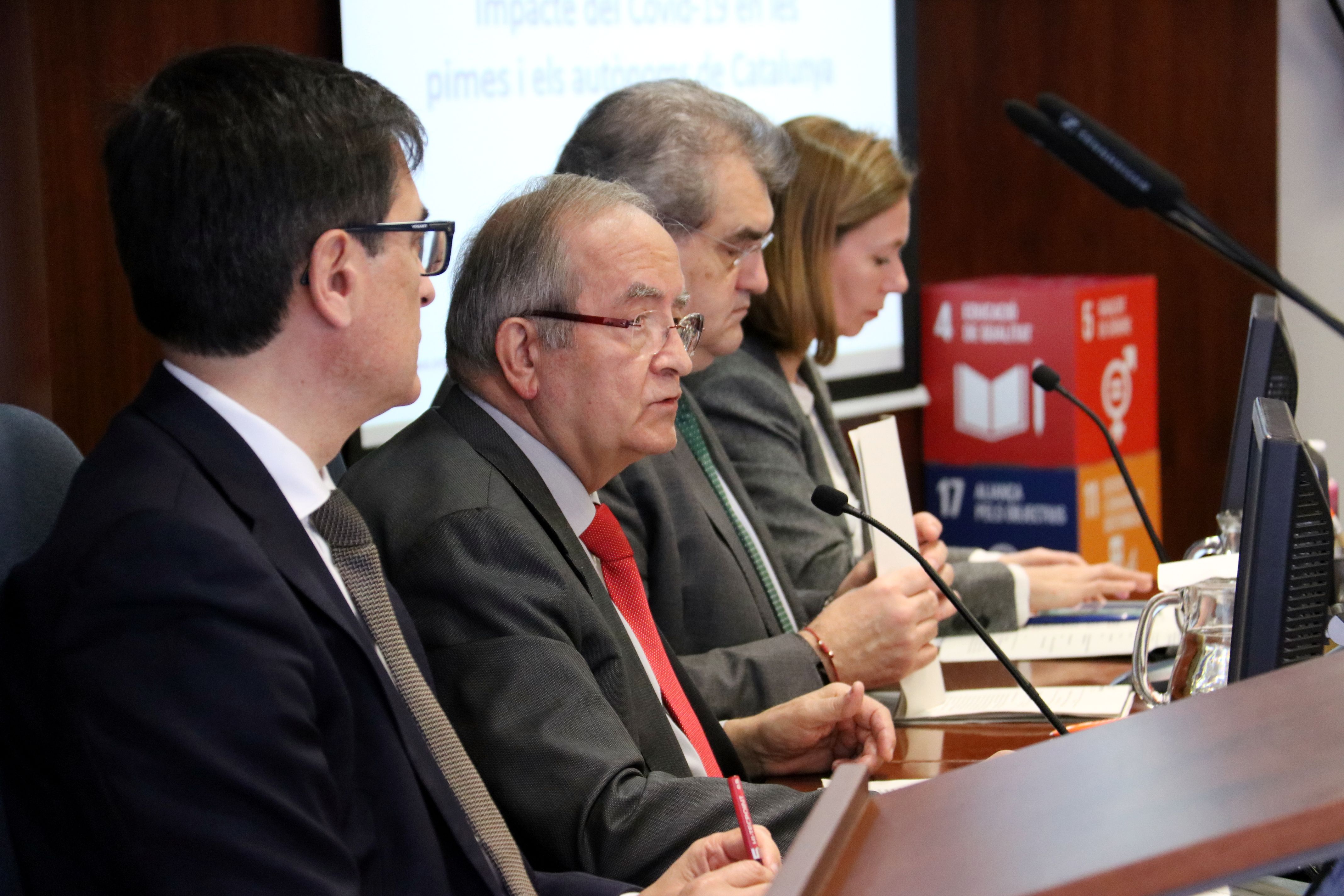 El president de Pimec, Josep González, i altres responsables expliquen l'efecte del coronavirus en les pimes | ACN