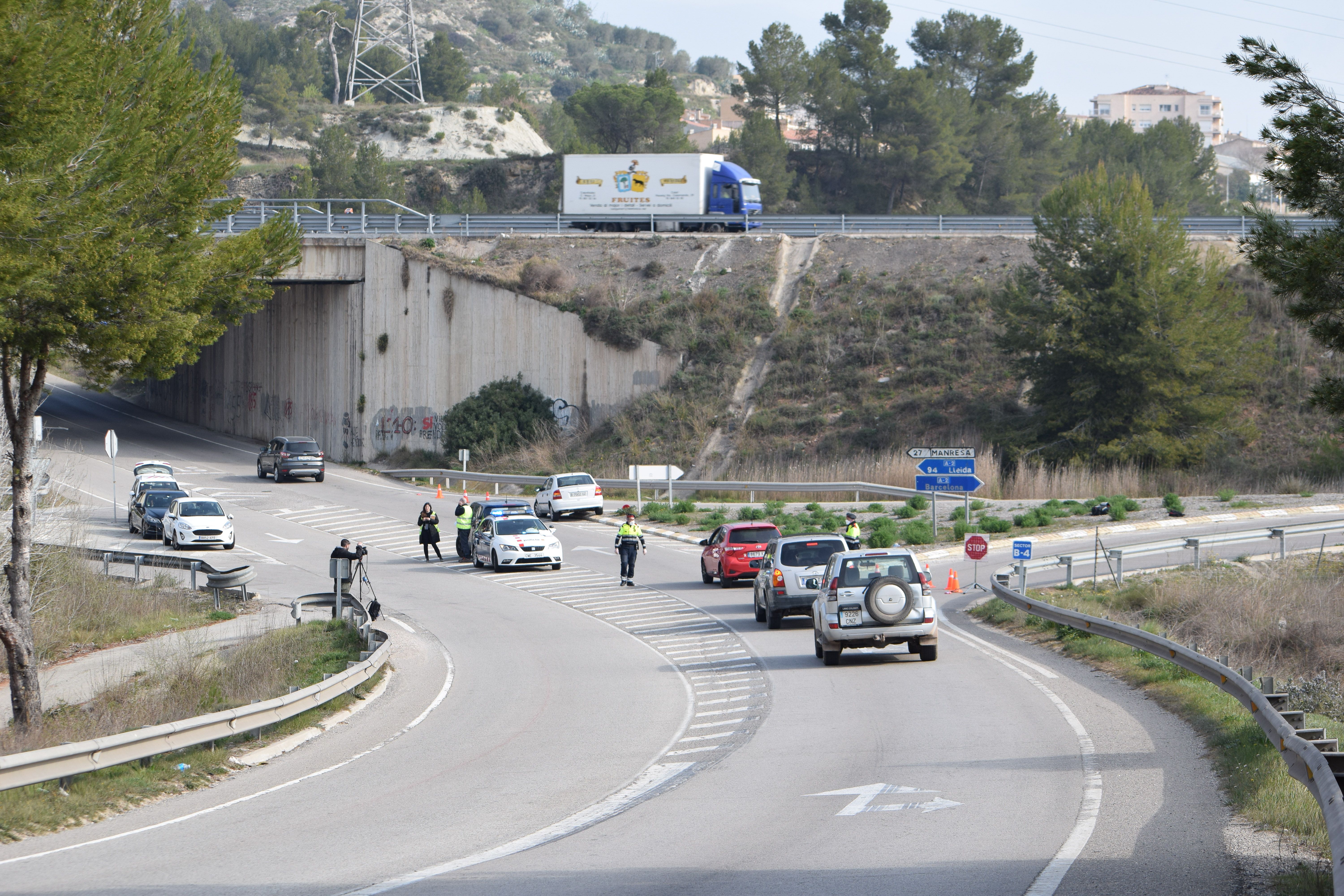 Controles al accés entre Igualada y Òdena cortados por la policía esta última semana | ACN