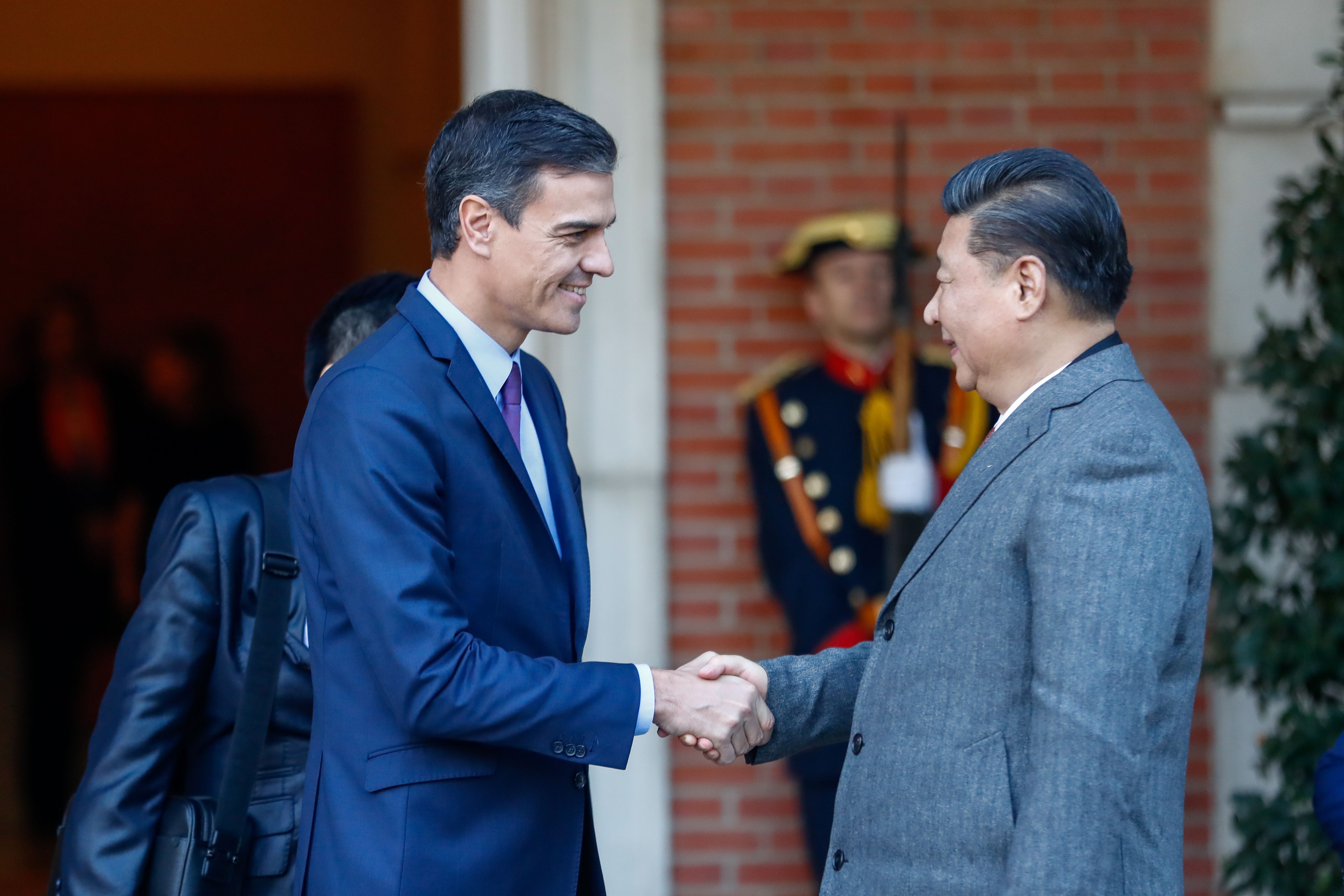 Els presidents Pedro Sánchez i Xi Jinping, a la Moncloa. | EP